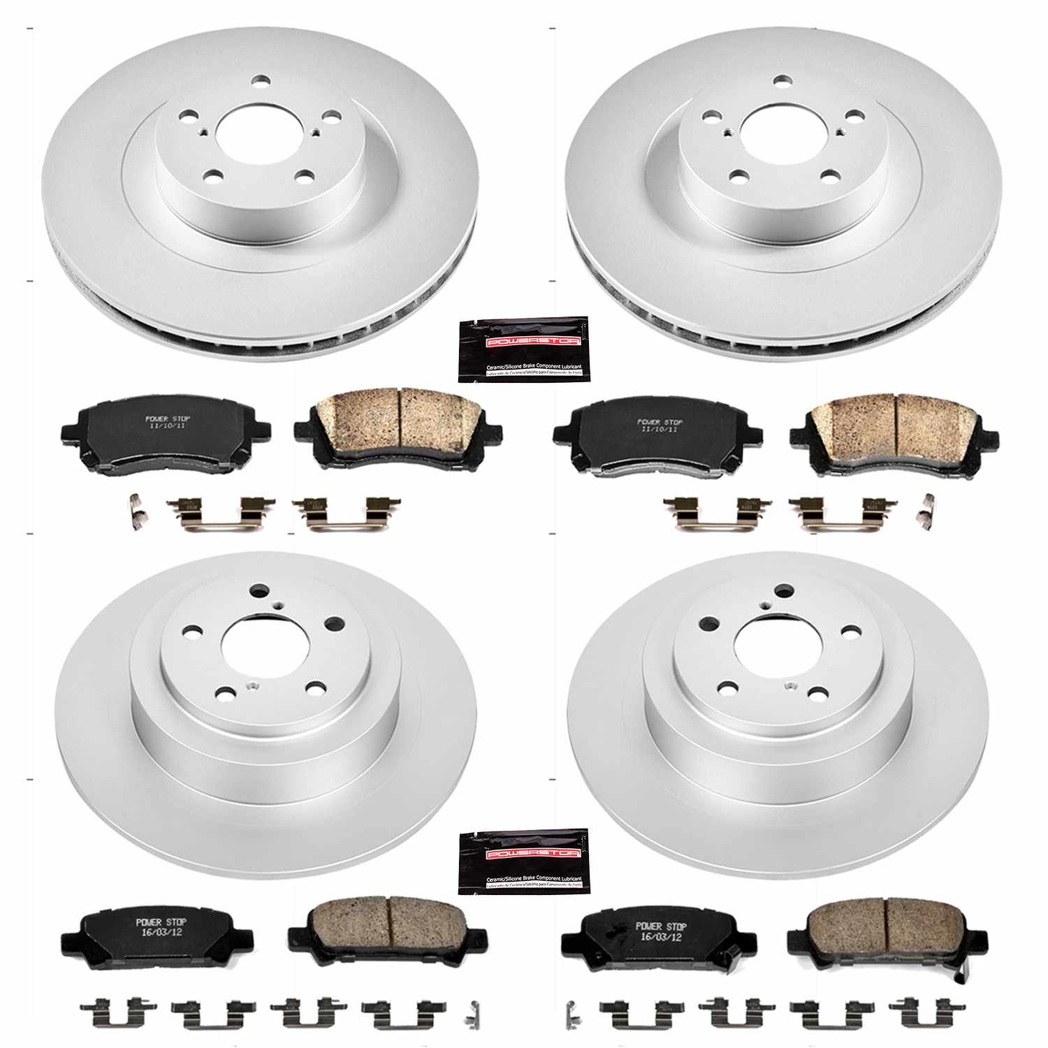 Power Stop 2001 Subaru Legacy Front & Rear Z17 Evolution Geomet Coated Brake Kit