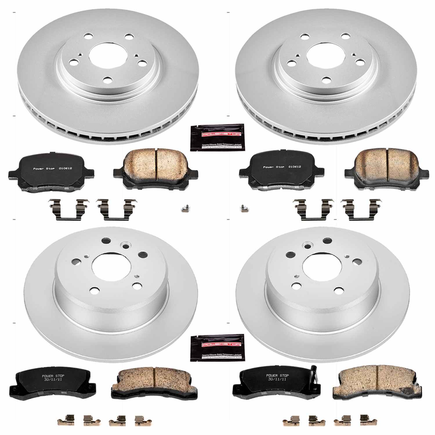 Power Stop 99-01 Lexus RX300 Front & Rear Z17 Evolution Geomet Coated Brake Kit