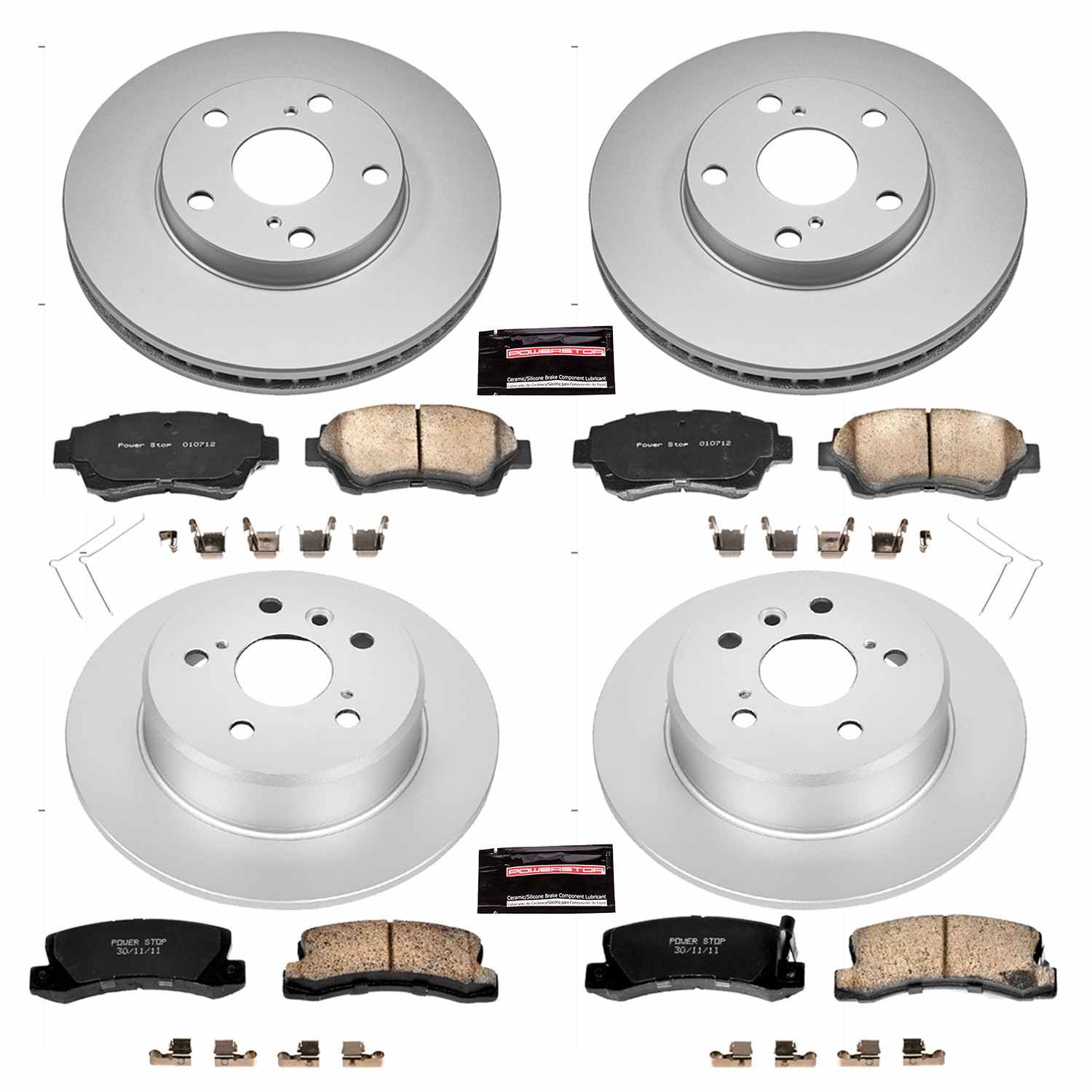 Power Stop 92-96 Lexus ES300 Front & Rear Z17 Evolution Geomet Coated Brake Kit