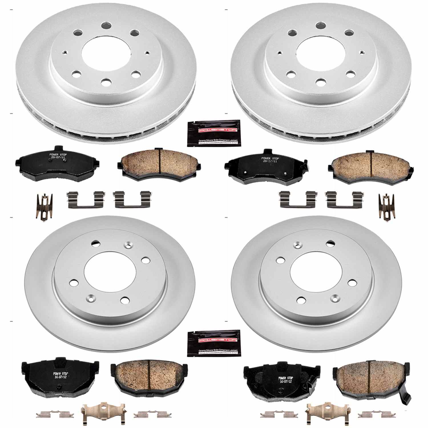 Power Stop 02-05 Hyundai Elantra Front & Rear Z17 Evolution Geomet Coated Brake Kit
