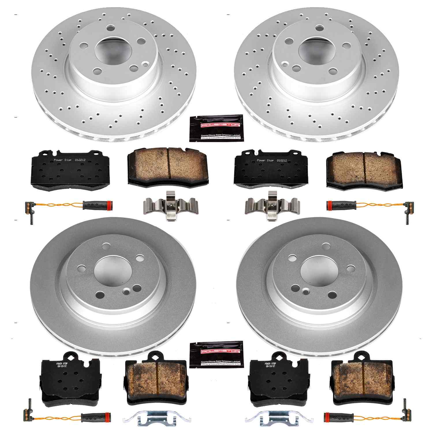 Power Stop 02-03 Mercedes-Benz S500 Front & Rear Z23 Evolution Sport Coated Brake Kit