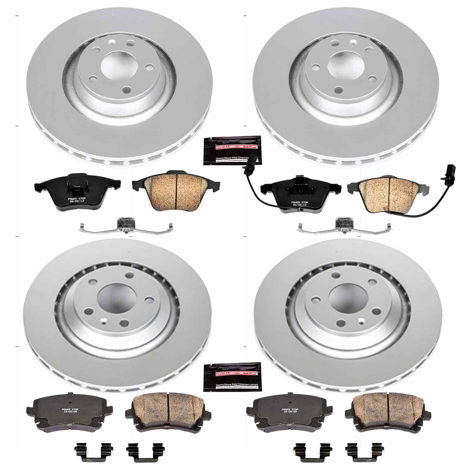 Power Stop 05-11 Audi A6 Quattro Front & Rear Z23 Evolution Sport Coated Brake Kit