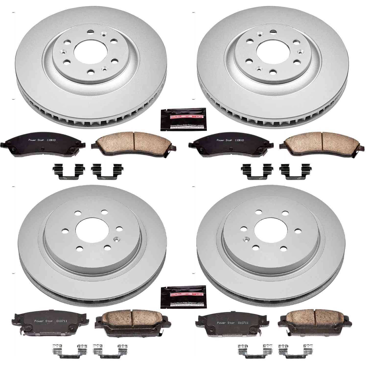 Power Stop 04-09 Cadillac SRX Front & Rear Z17 Evolution Geomet Coated Brake Kit