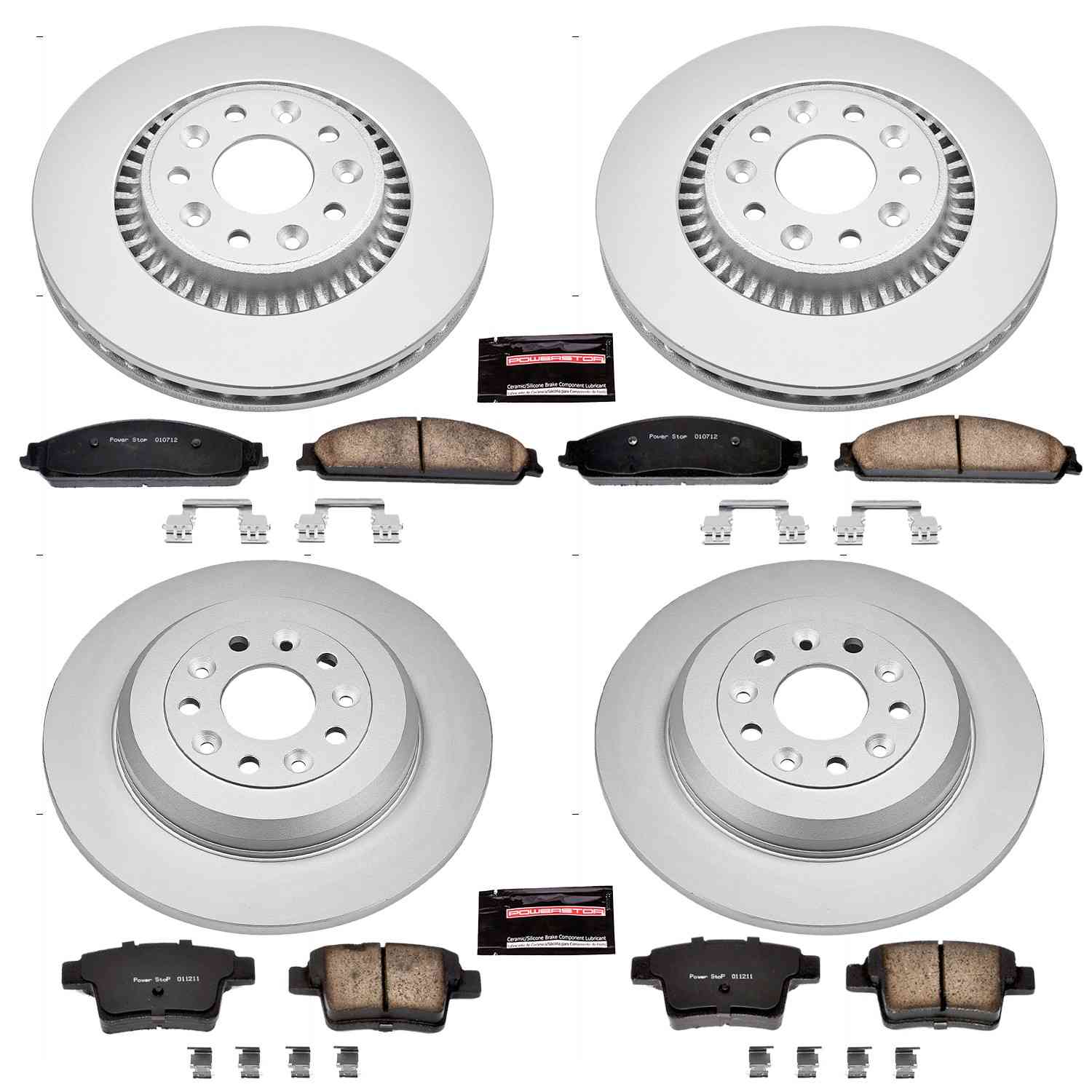 Power Stop 05-07 Ford Five Hundred Front & Rear Z17 Evolution Geomet Coated Brake Kit