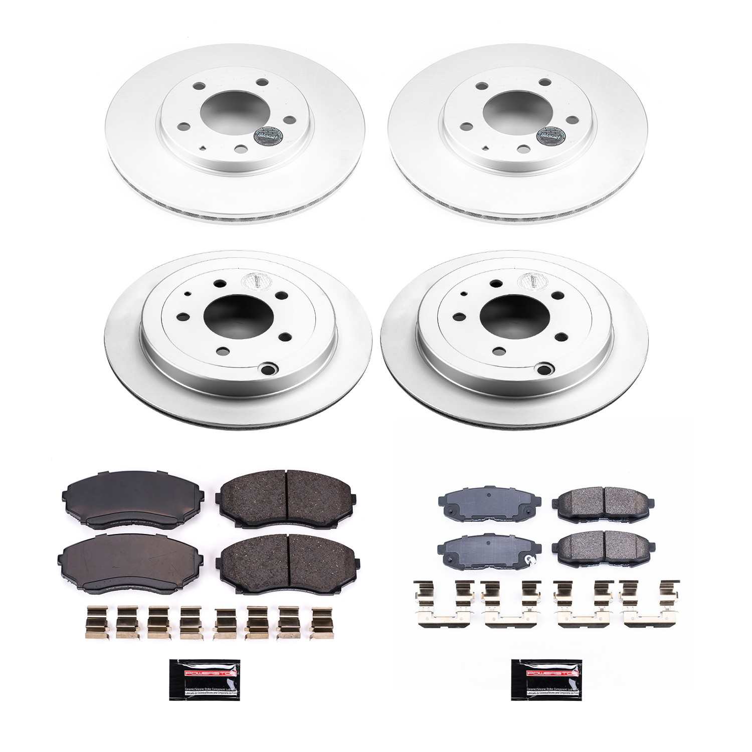 Power Stop 04-06 Mazda MPV Front & Rear Z17 Evolution Geomet Coated Brake Kit