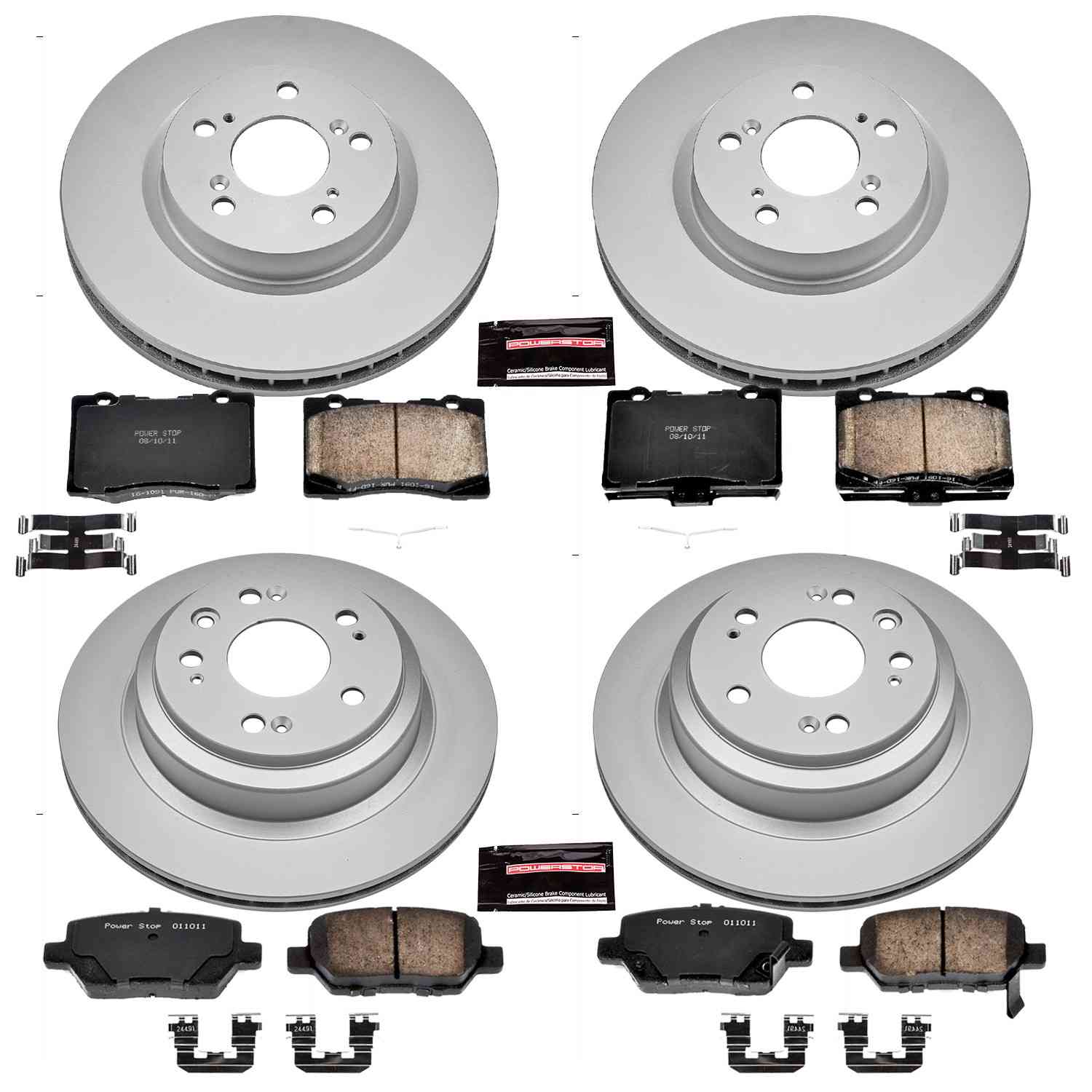 Power Stop 05-12 Acura RL Front & Rear Z17 Evolution Geomet Coated Brake Kit