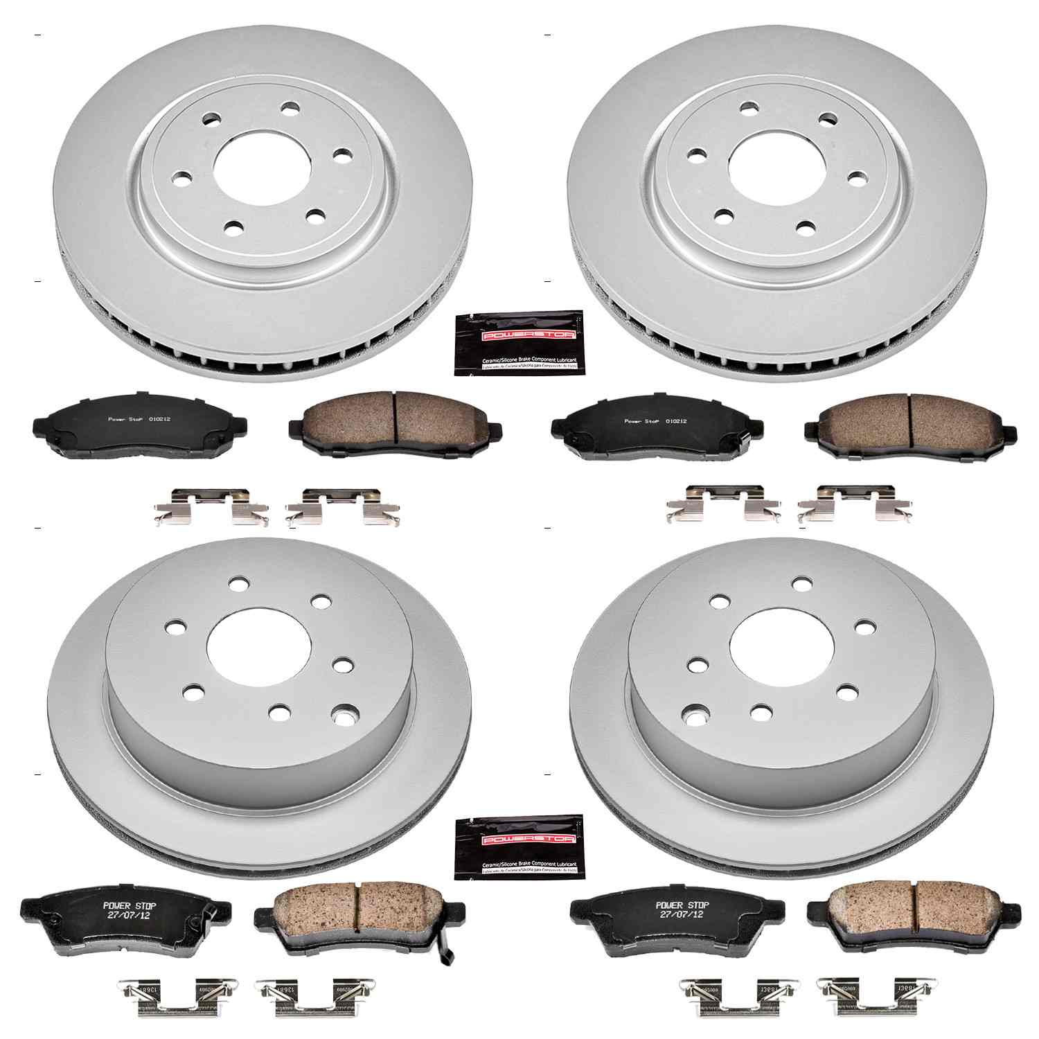 Power Stop 05-18 Nissan Frontier Front & Rear Z17 Evolution Geomet Coated Brake Kit
