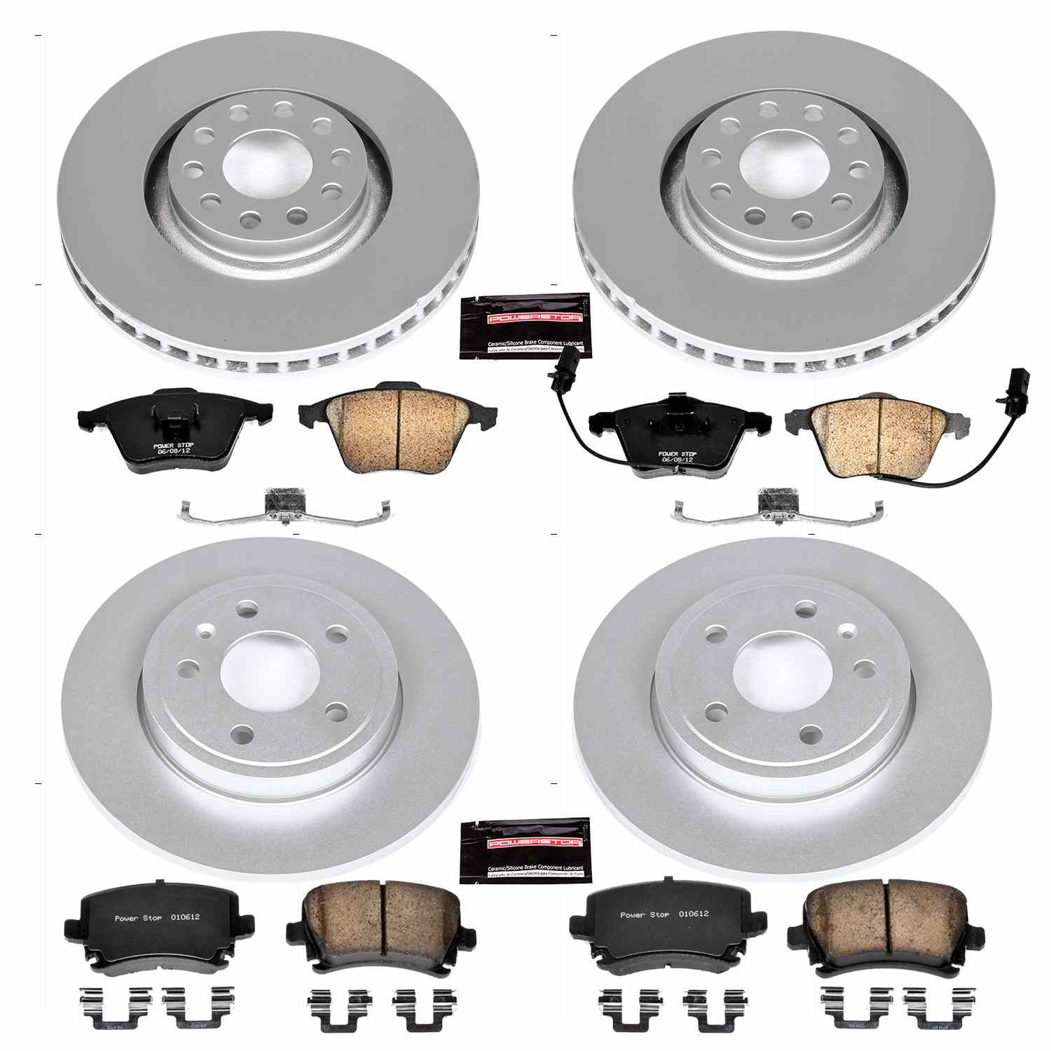 Power Stop 05-09 Audi A4 Front & Rear Z23 Evolution Sport Coated Brake Kit