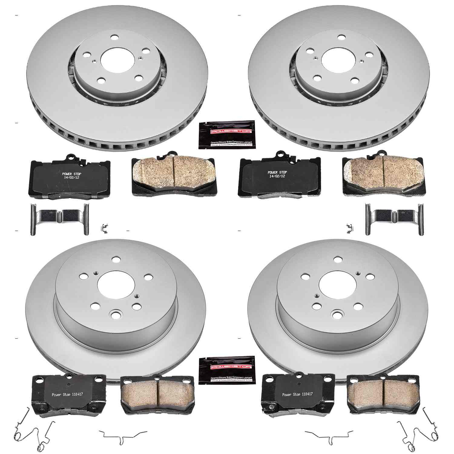 Power Stop 07-11 Lexus GS350 Front & Rear Z17 Evolution Geomet Coated Brake Kit