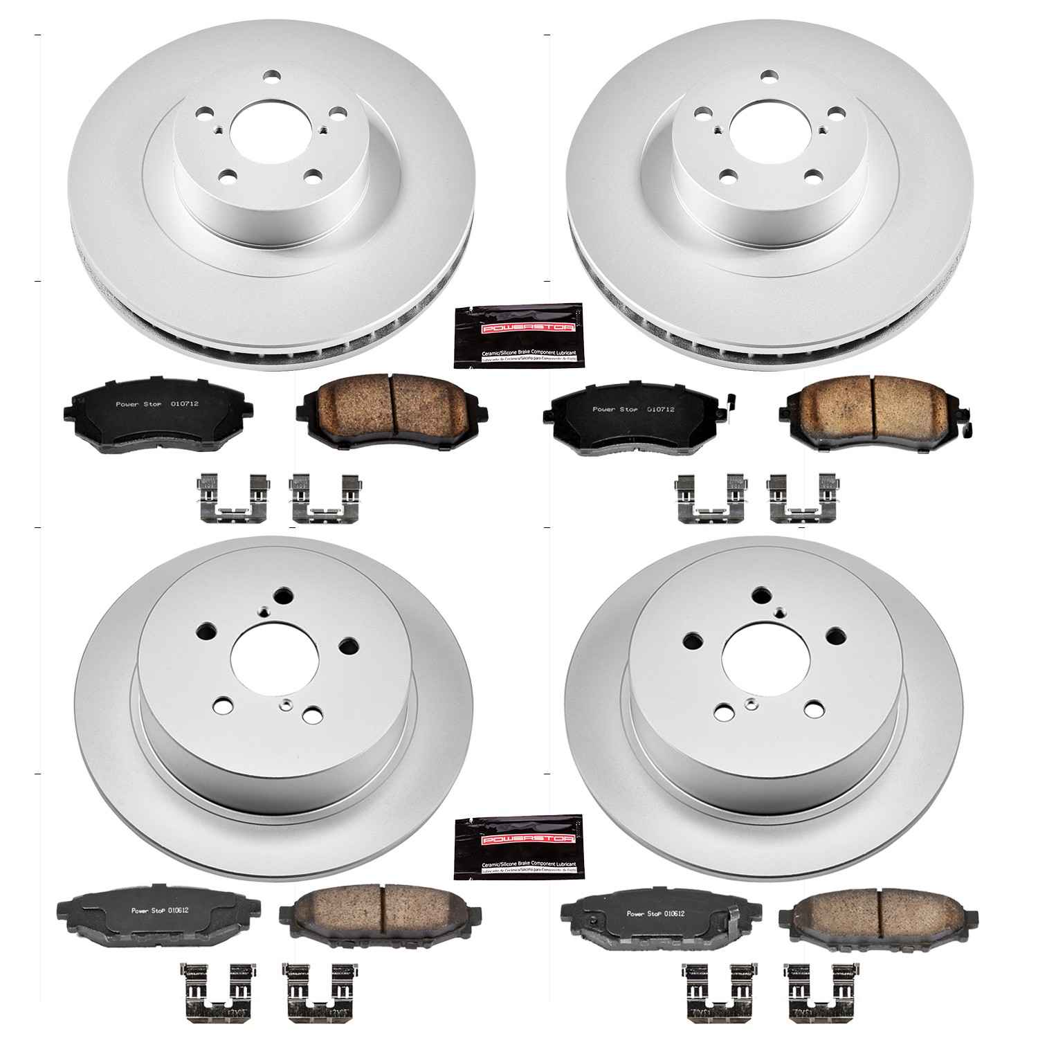 Power Stop 2005 Subaru Legacy Front & Rear Z17 Evolution Geomet Coated Brake Kit