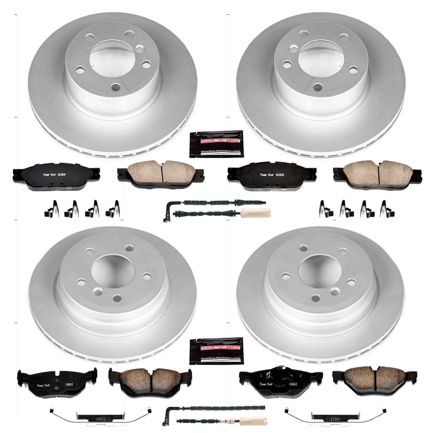Power Stop 2007 BMW 328i Front & Rear Z23 Evolution Sport Coated Brake Kit