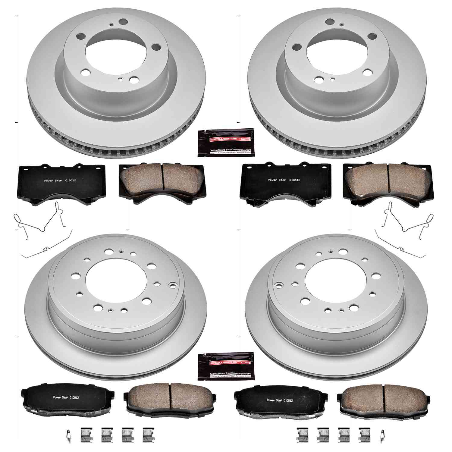 Power Stop 08-11 Lexus LX570 Front & Rear Z17 Evolution Geomet Coated Brake Kit