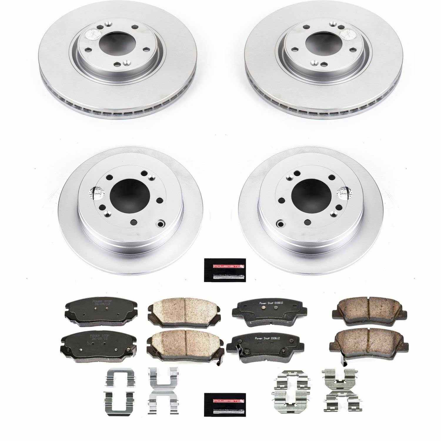 Power Stop 07-09 Kia Amanti Front & Rear Z17 Evolution Geomet Coated Brake Kit