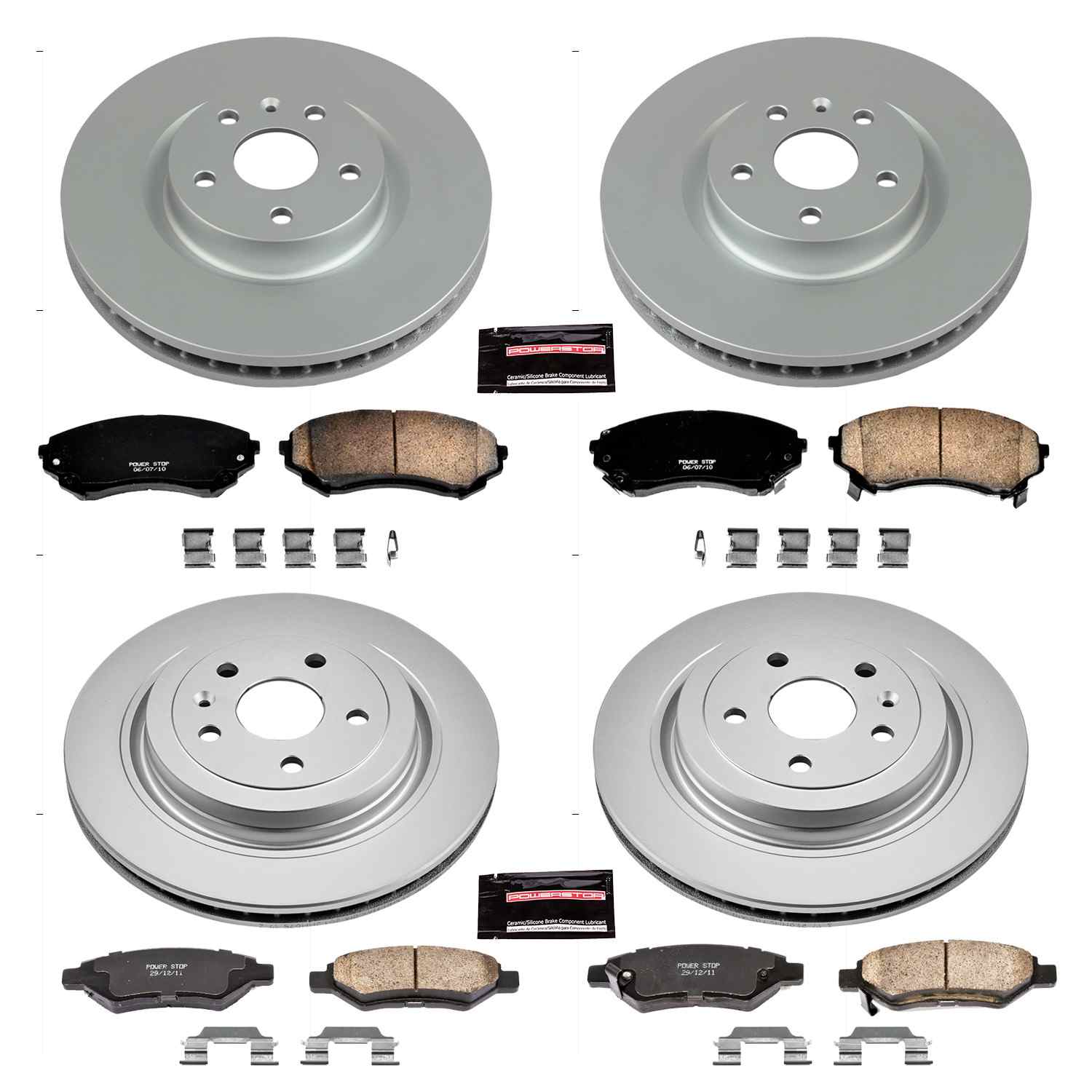 Power Stop 08-14 Cadillac CTS Front & Rear Z17 Evolution Geomet Coated Brake Kit