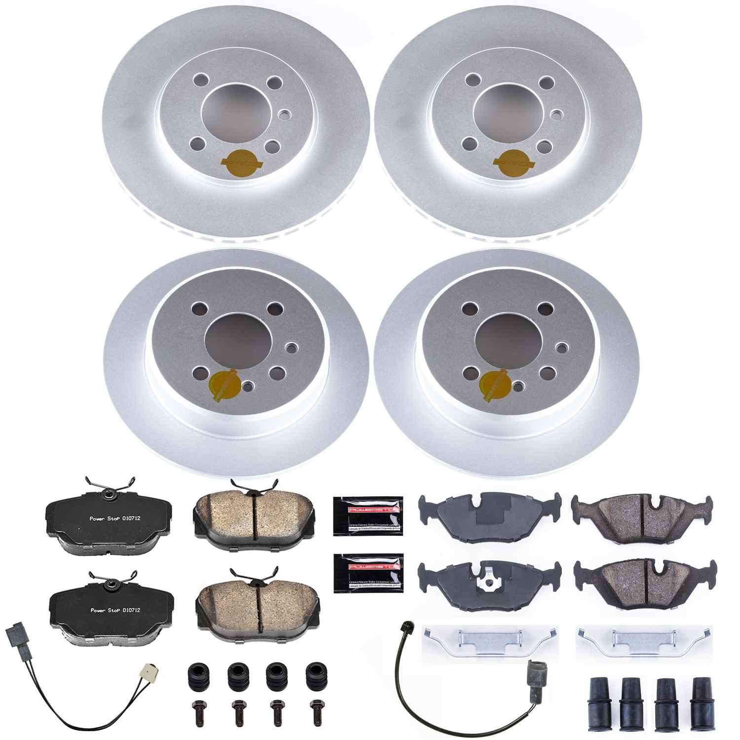 Power Stop 91-92 BMW 318i Front & Rear Z23 Evolution Sport Coated Brake Kit