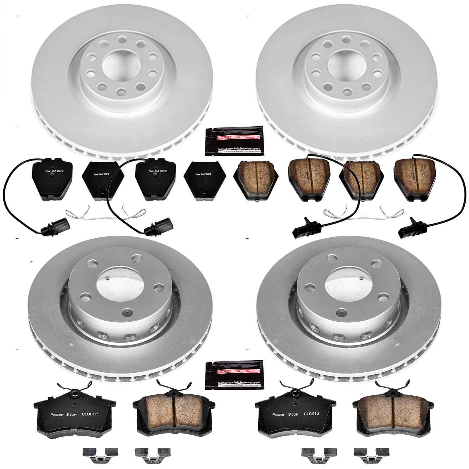 Power Stop 02-04 Audi S6 Front & Rear Z23 Evolution Sport Coated Brake Kit