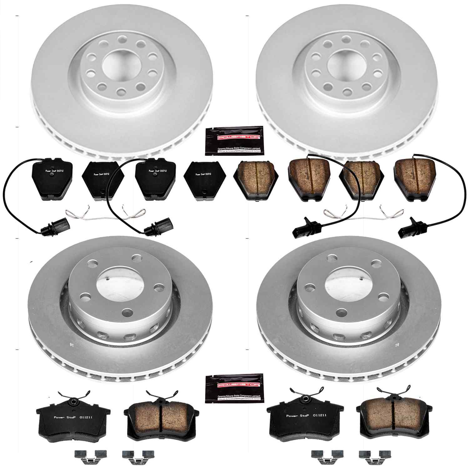 Power Stop 00-04 Audi A6 Quattro Front & Rear Z23 Evolution Sport Coated Brake Kit