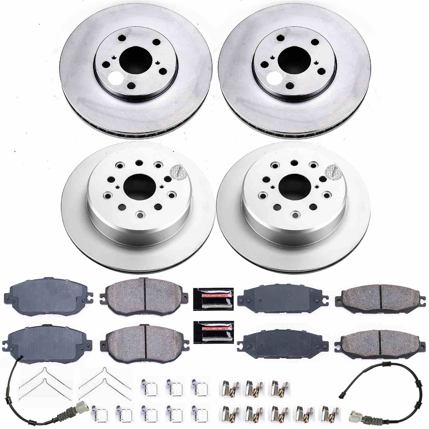 Power Stop 93-94 Lexus LS400 Front & Rear Z17 Evolution Geomet Coated Brake Kit