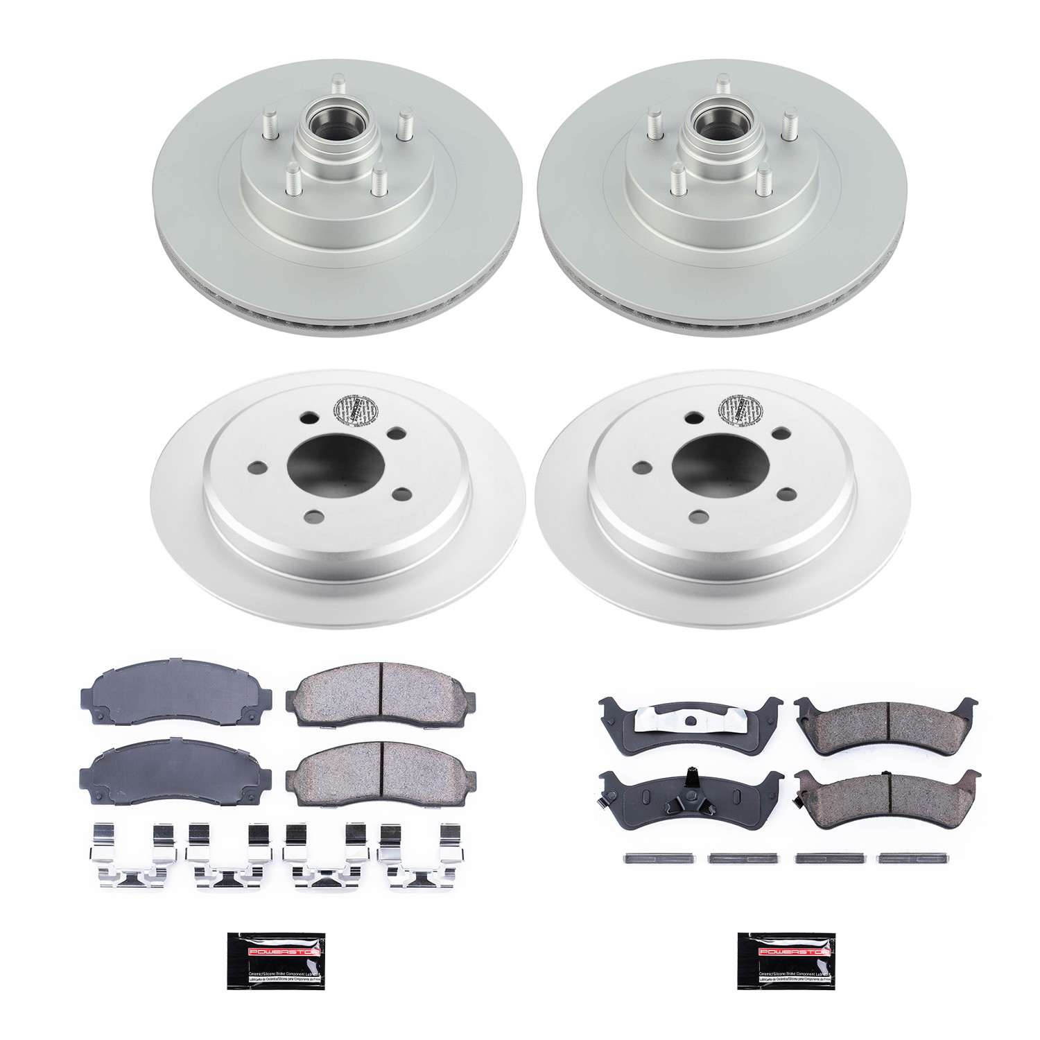 Power Stop 01-02 Ford Explorer Sport Front & Rear Z17 Evolution Geomet Coated Brake Kit