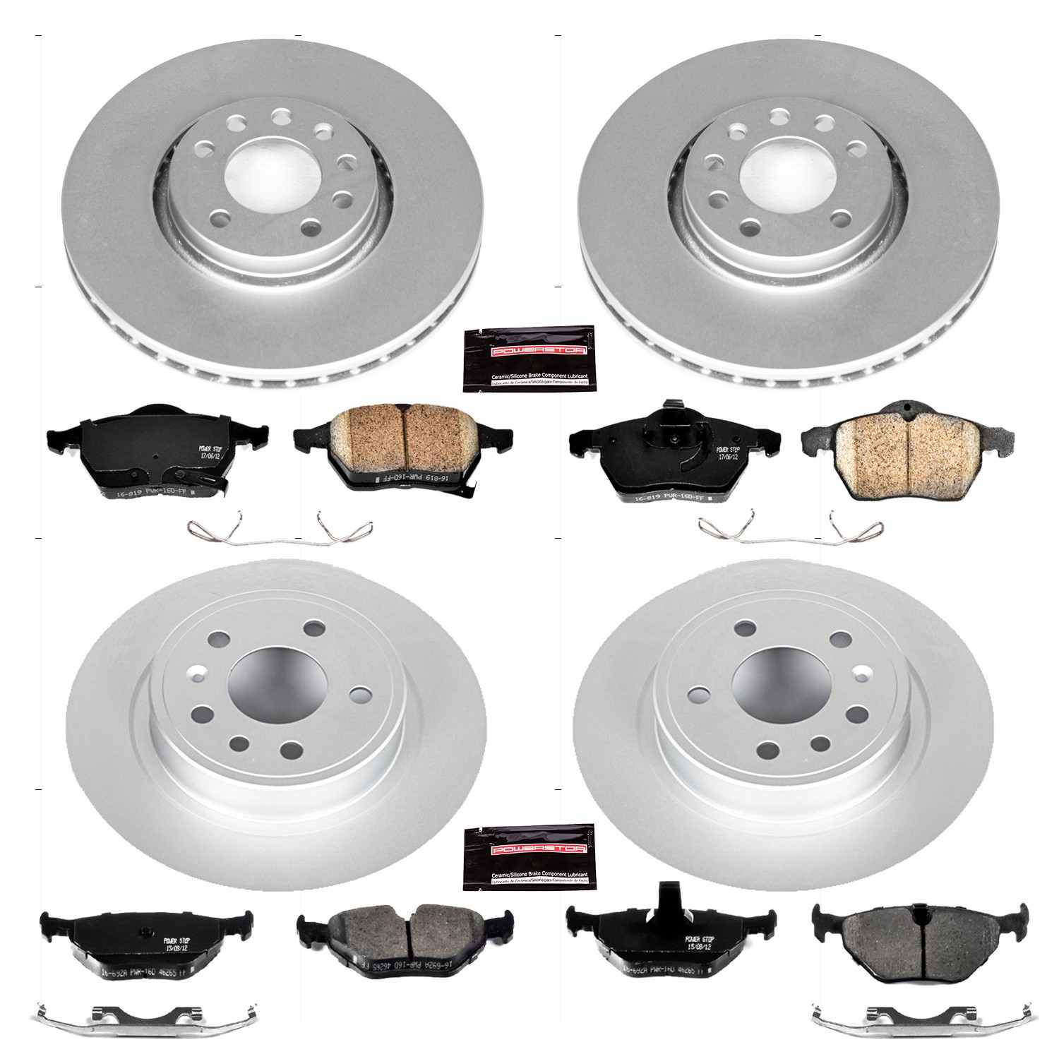 Power Stop 00-01 Saab 9-5 Front & Rear Z23 Evolution Sport Coated Brake Kit