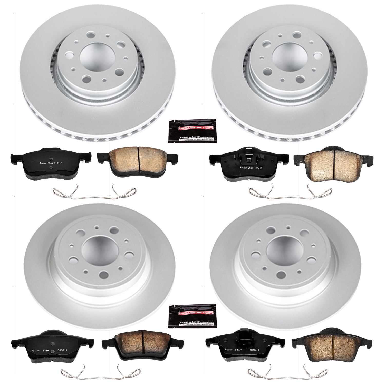 Power Stop 01-09 Volvo S60 Front & Rear Z23 Evolution Sport Coated Brake Kit
