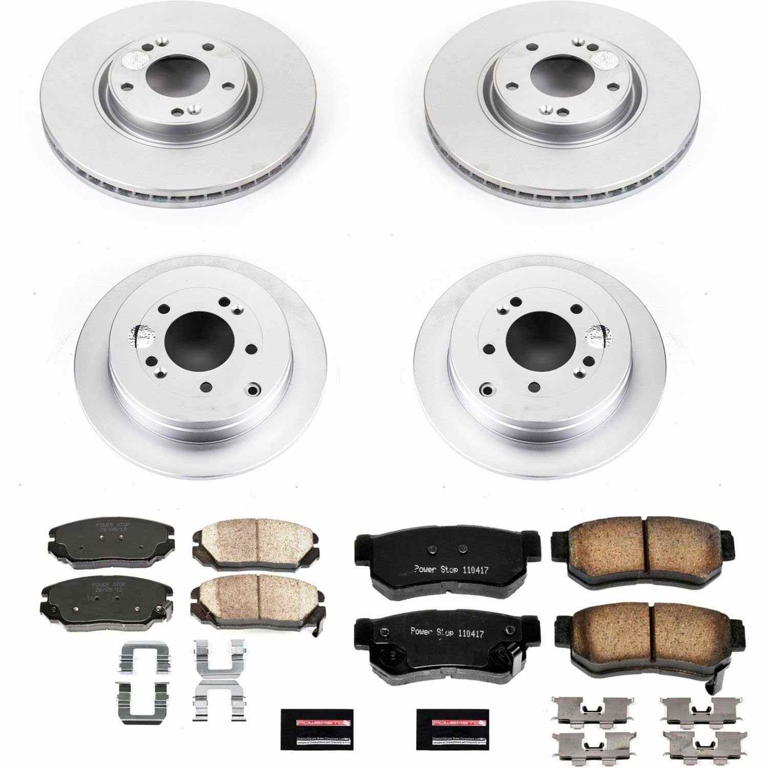 Power Stop 06-09 Hyundai Azera Front & Rear Z17 Evolution Geomet Coated Brake Kit