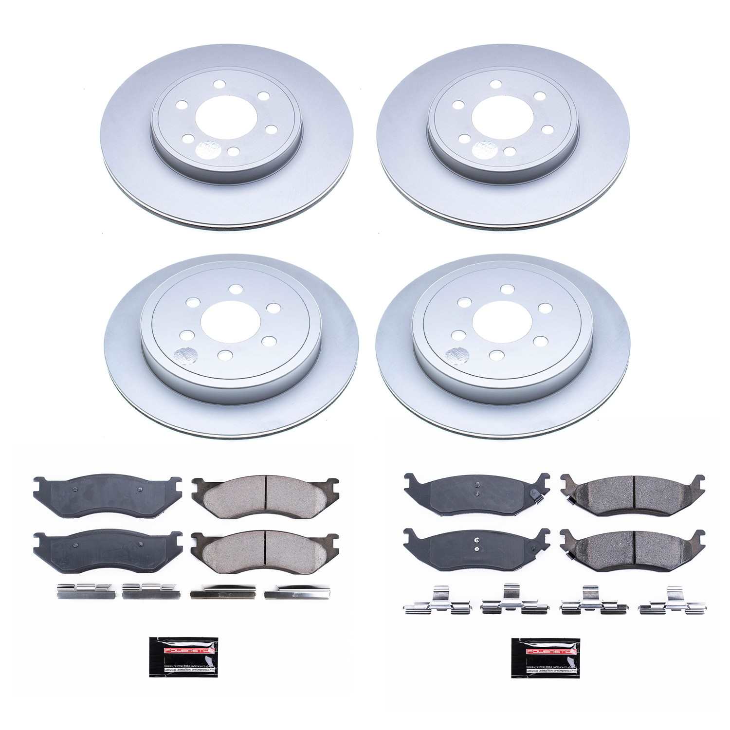 Power Stop 2003 Dodge Durango Front & Rear Z17 Evolution Geomet Coated Brake Kit