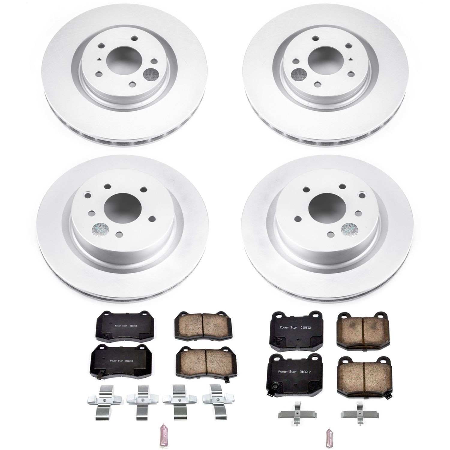 Power Stop 03-04 Infiniti G35 Front & Rear Z17 Evolution Geomet Coated Brake Kit