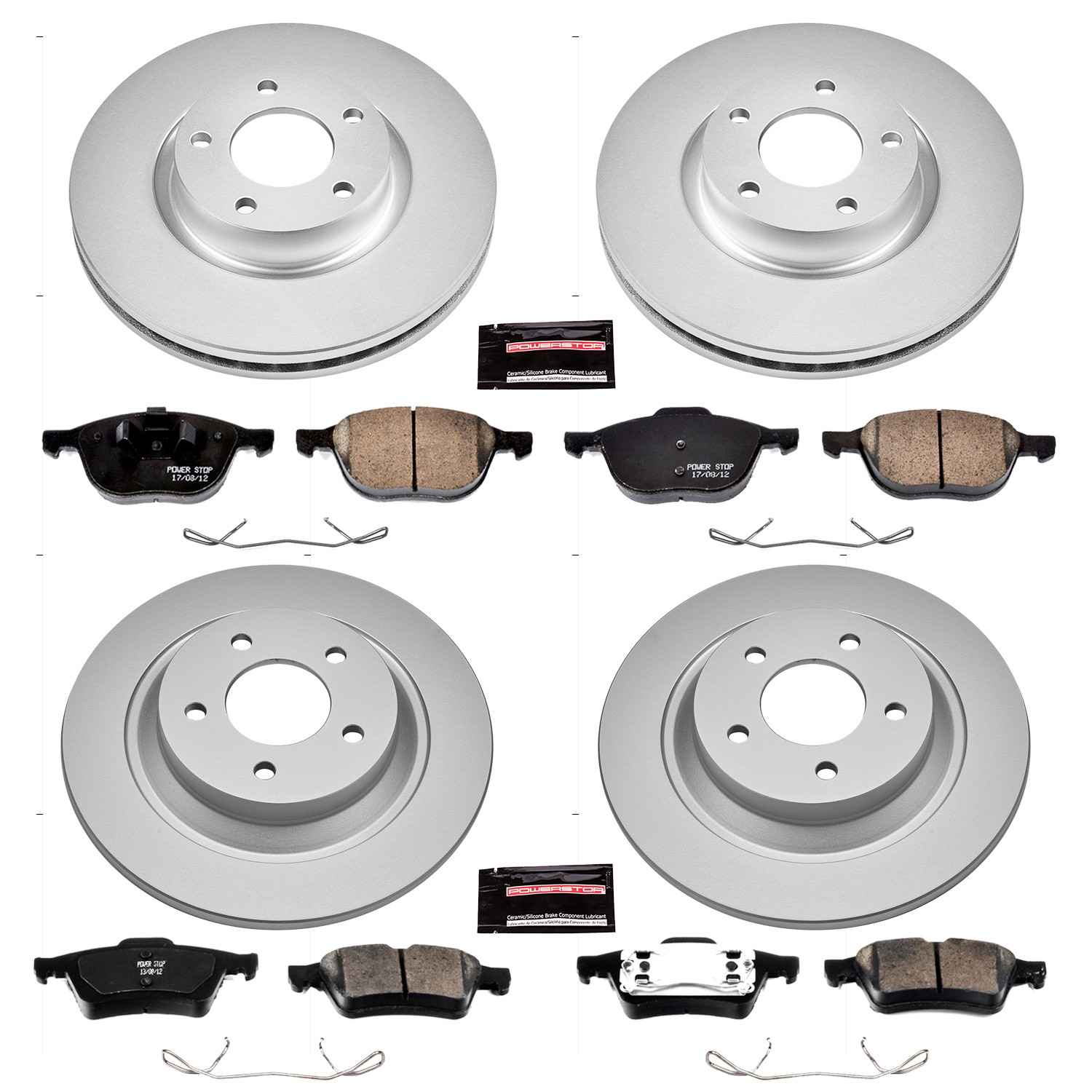 Power Stop 06-07 Mazda 5 Front & Rear Z17 Evolution Geomet Coated Brake Kit