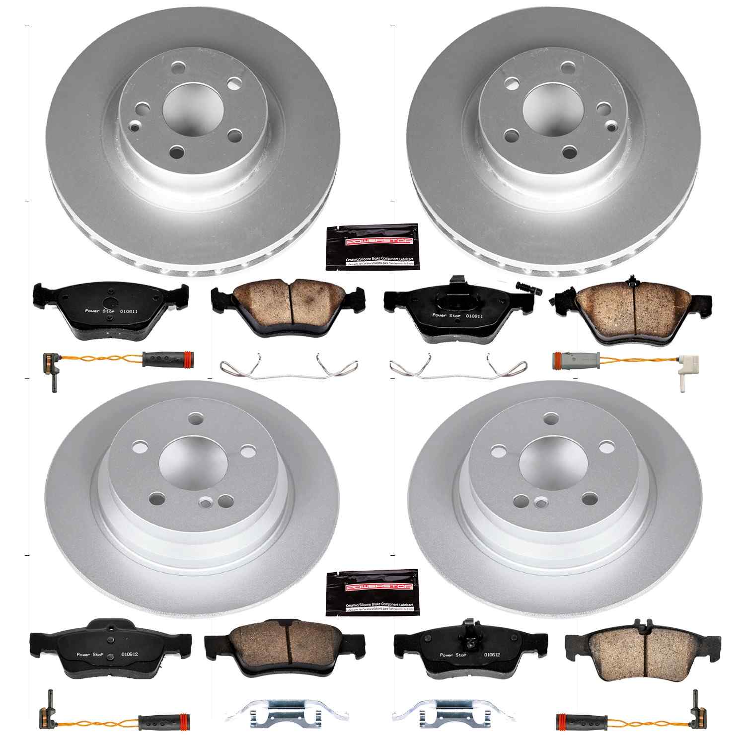 Power Stop 04-05 Mercedes-Benz E320 Front & Rear Z23 Evolution Sport Coated Brake Kit