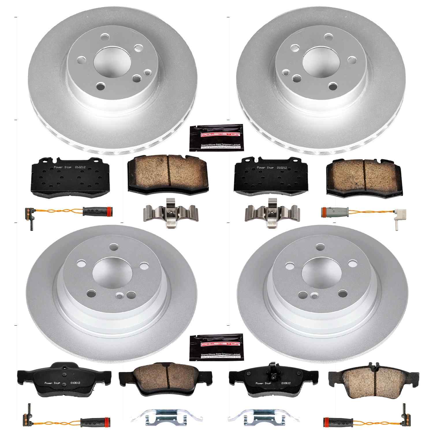 Power Stop 04-06 Mercedes-Benz E500 Front & Rear Z23 Evolution Sport Coated Brake Kit