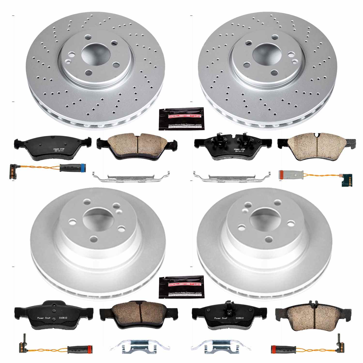 Power Stop 2006 Mercedes-Benz E500 Front & Rear Z23 Evolution Sport Coated Brake Kit