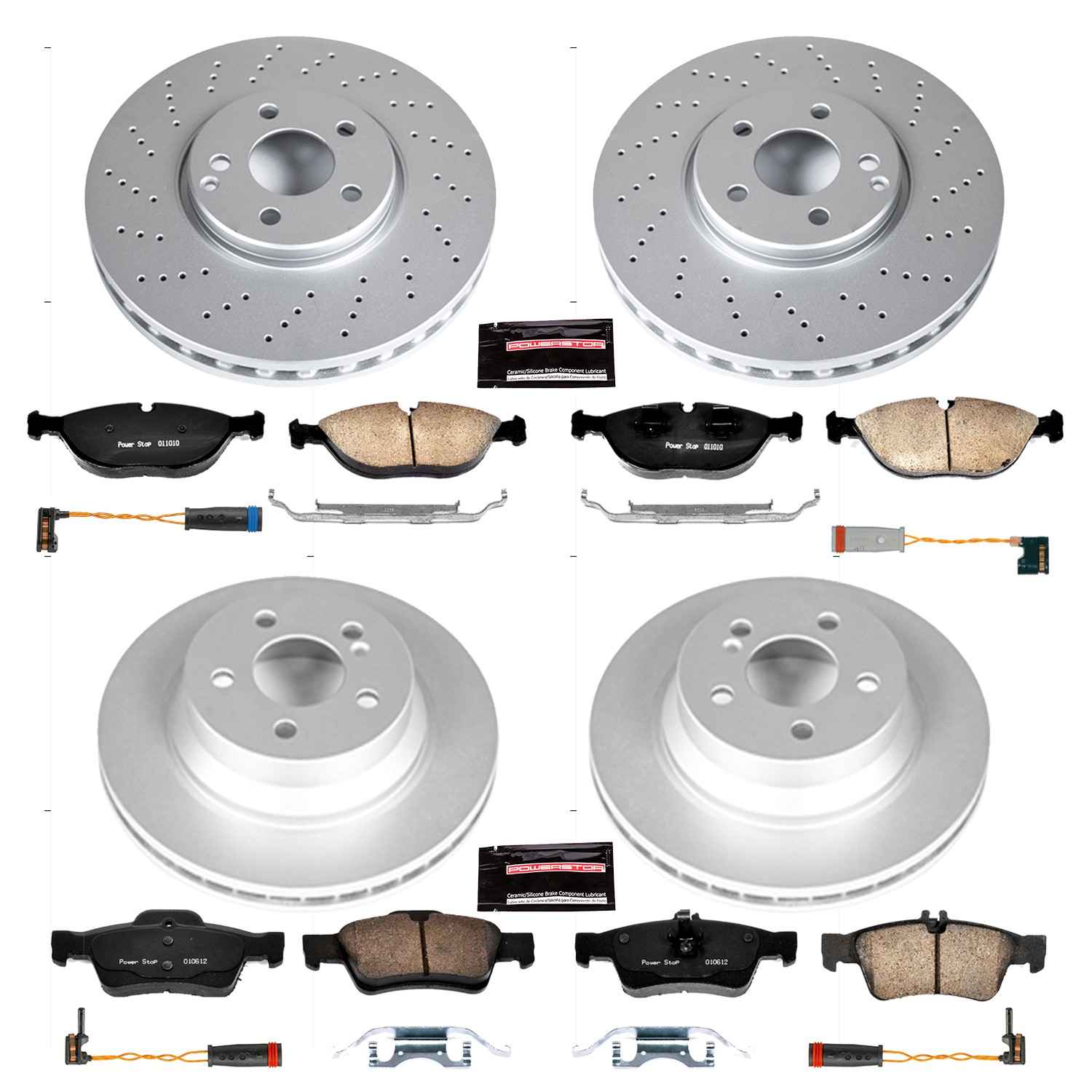 Power Stop 04-05 Mercedes-Benz E500 Front & Rear Z23 Evolution Sport Coated Brake Kit