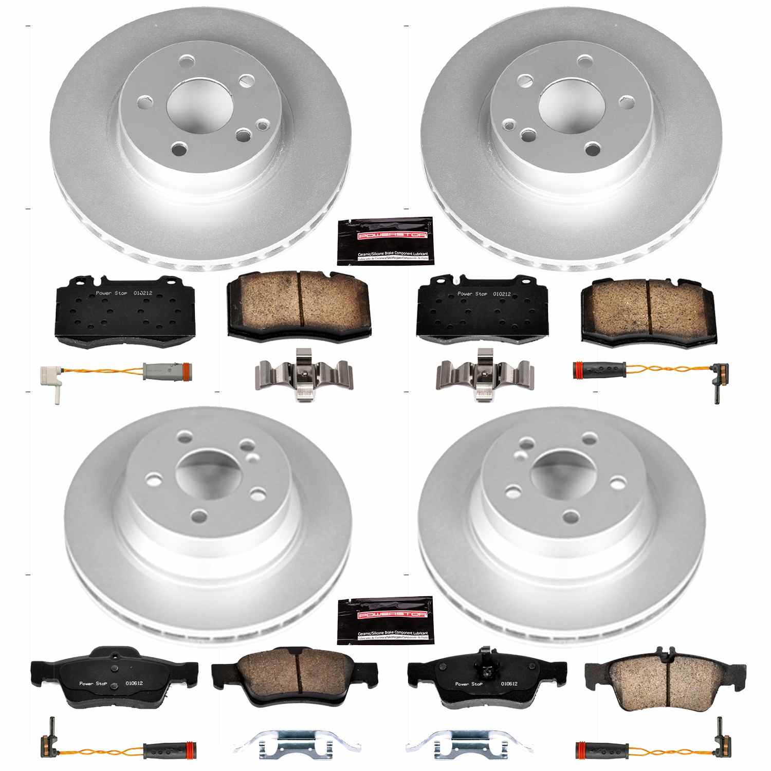 Power Stop 03-06 Mercedes-Benz E500 Front & Rear Z23 Evolution Sport Coated Brake Kit