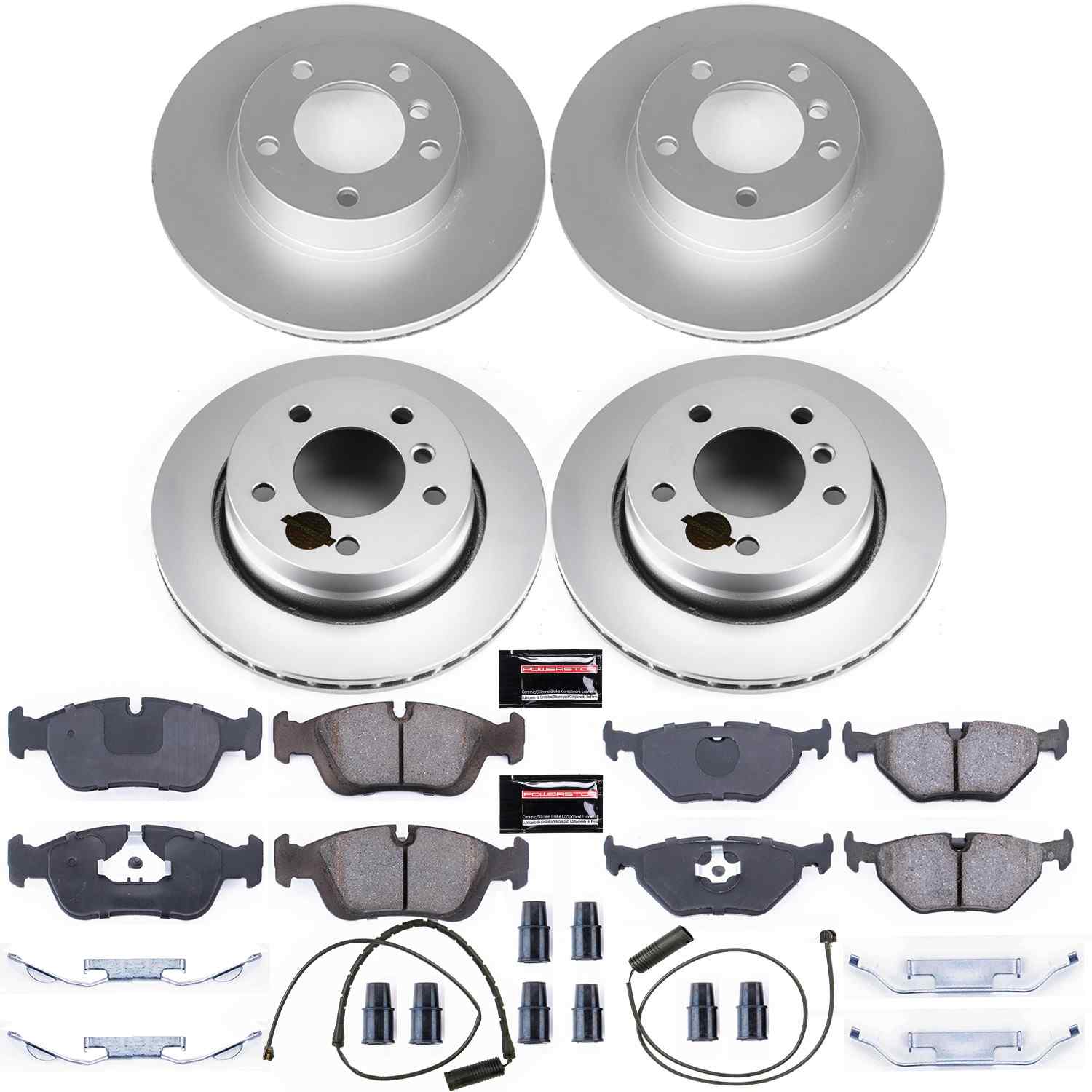 Power Stop 98-99 BMW 323i Front & Rear Z23 Evolution Sport Coated Brake Kit