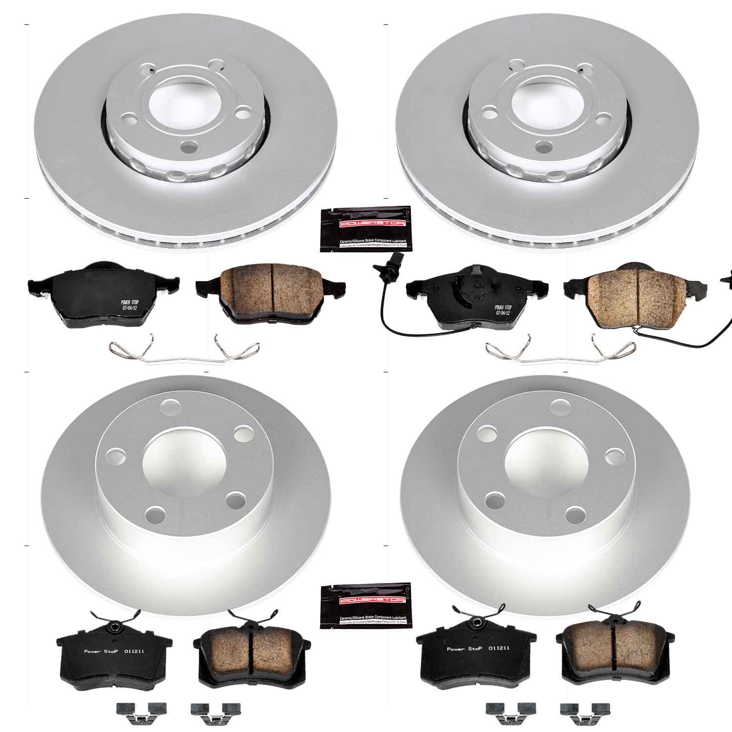 Power Stop 98-01 Audi A6 Front & Rear Z23 Evolution Sport Coated Brake Kit