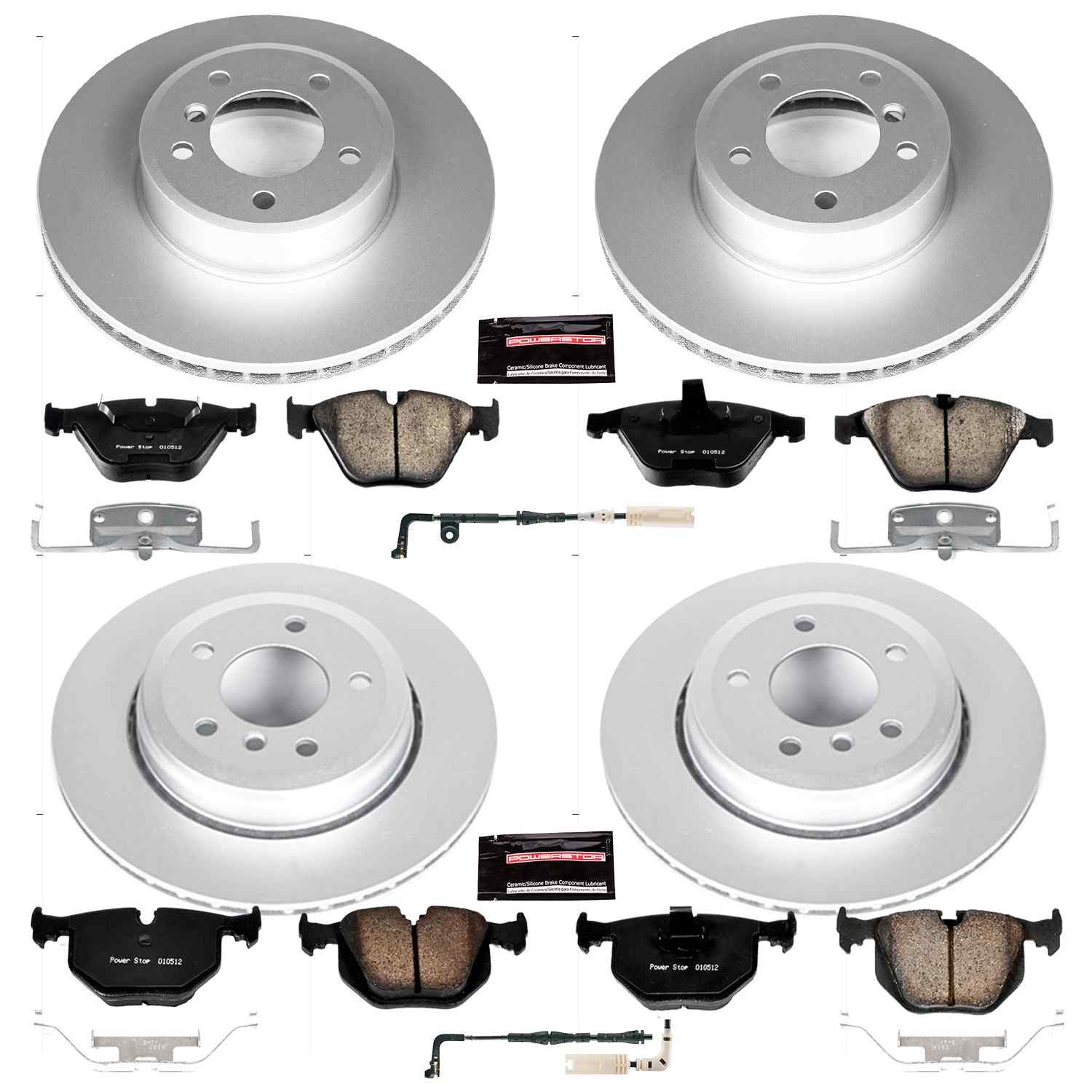 Power Stop 04-06 BMW 525i Front & Rear Z23 Evolution Sport Coated Brake Kit
