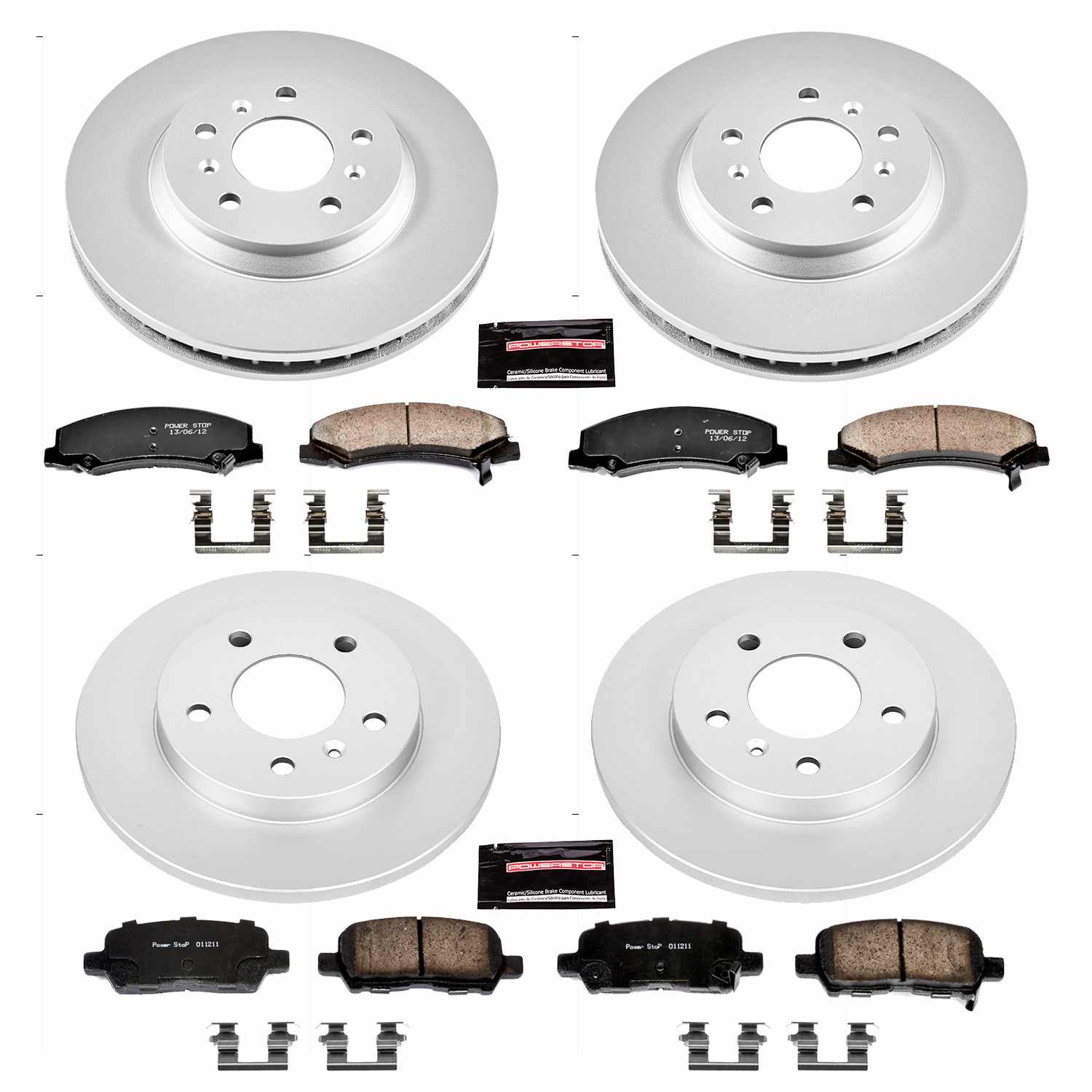Power Stop 11-13 Chevrolet Impala Front & Rear Z17 Evolution Geomet Coated Brake Kit