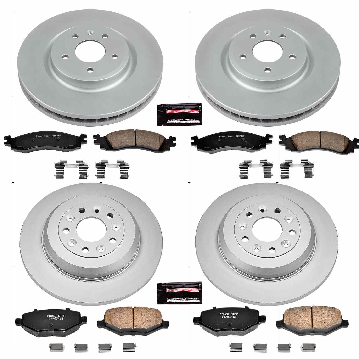 Power Stop 2010 Ford Taurus Front & Rear Z17 Evolution Geomet Coated Brake Kit