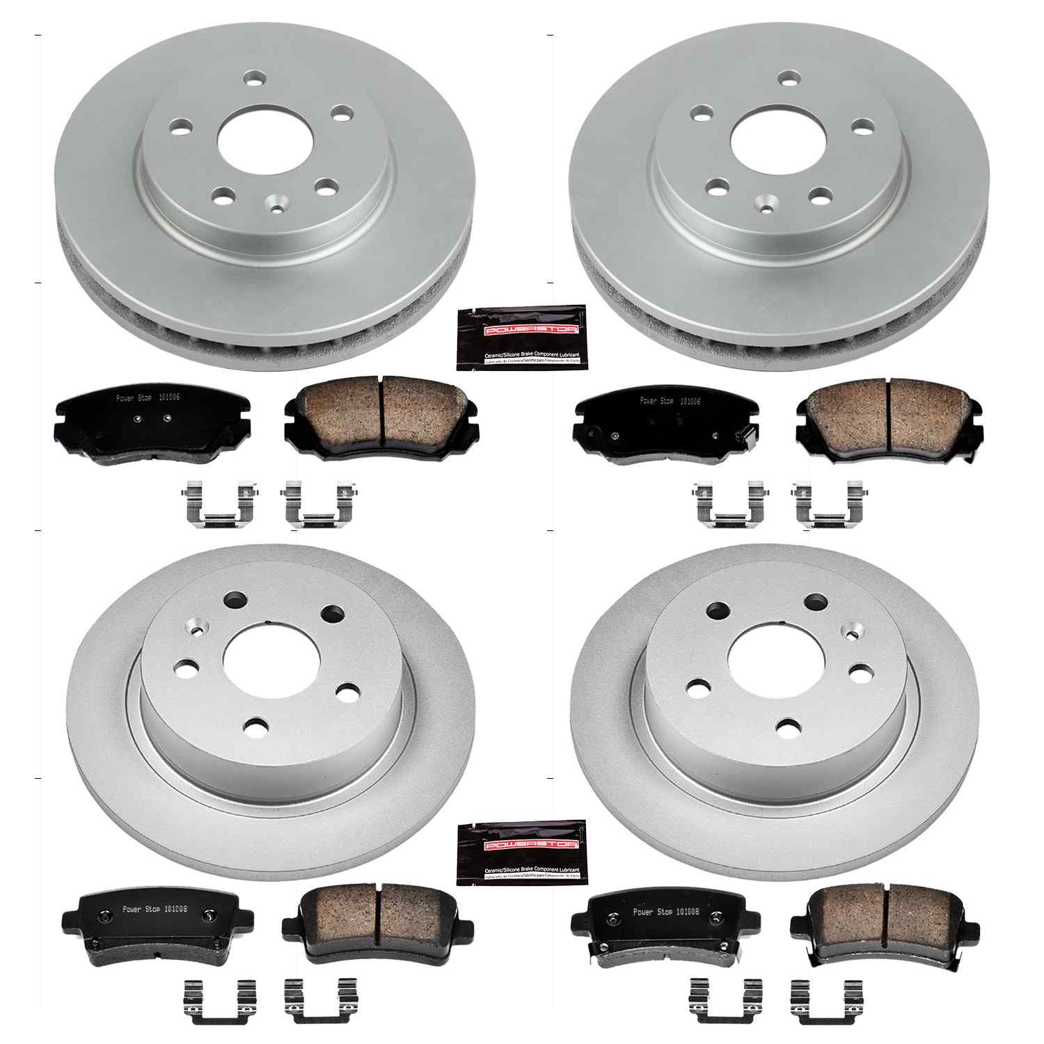 Power Stop 12-16 Buick LaCrosse Front & Rear Z17 Evolution Geomet Coated Brake Kit
