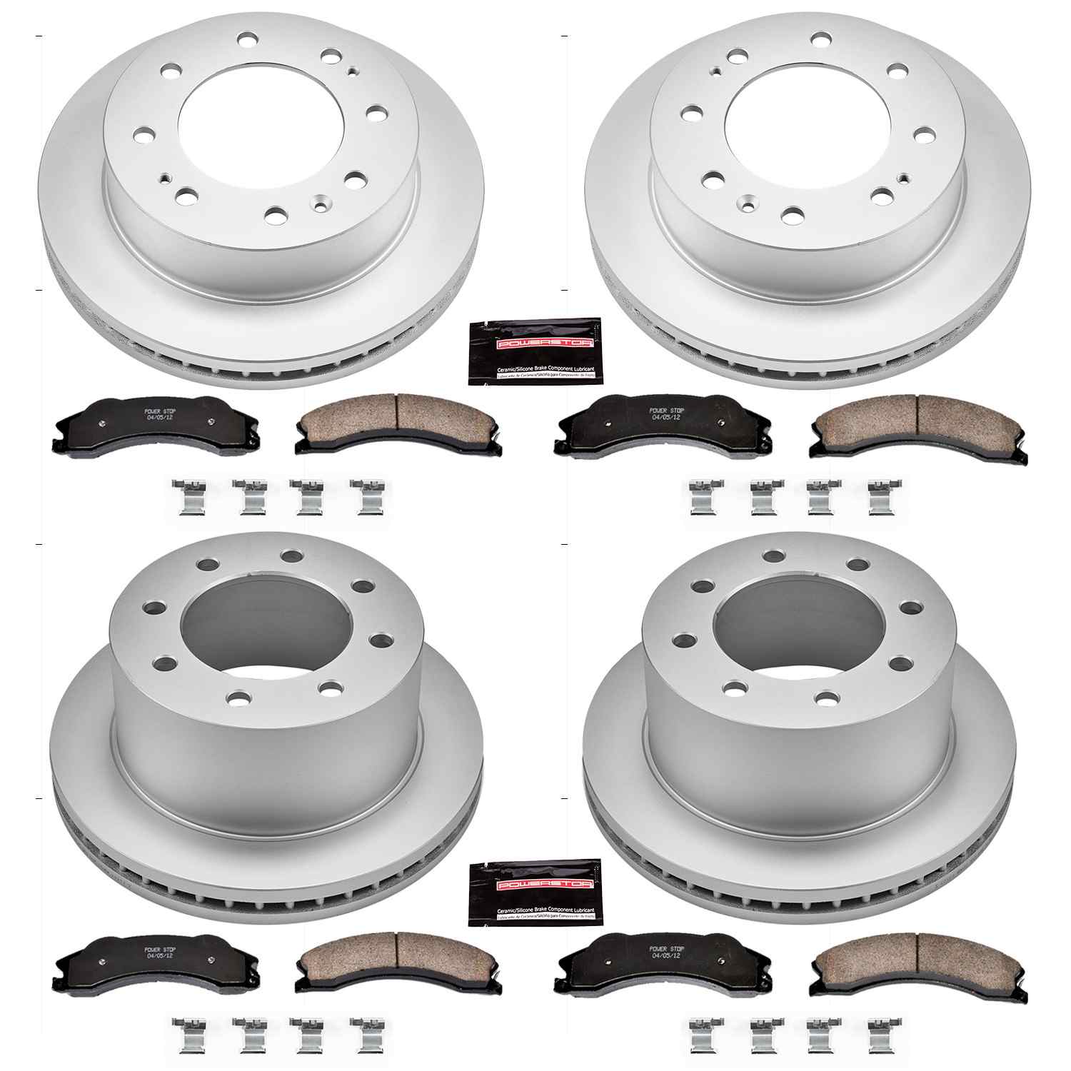 Power Stop 2011 GMC Sierra 3500 HD Front & Rear Z2017 Coated Brake Kit