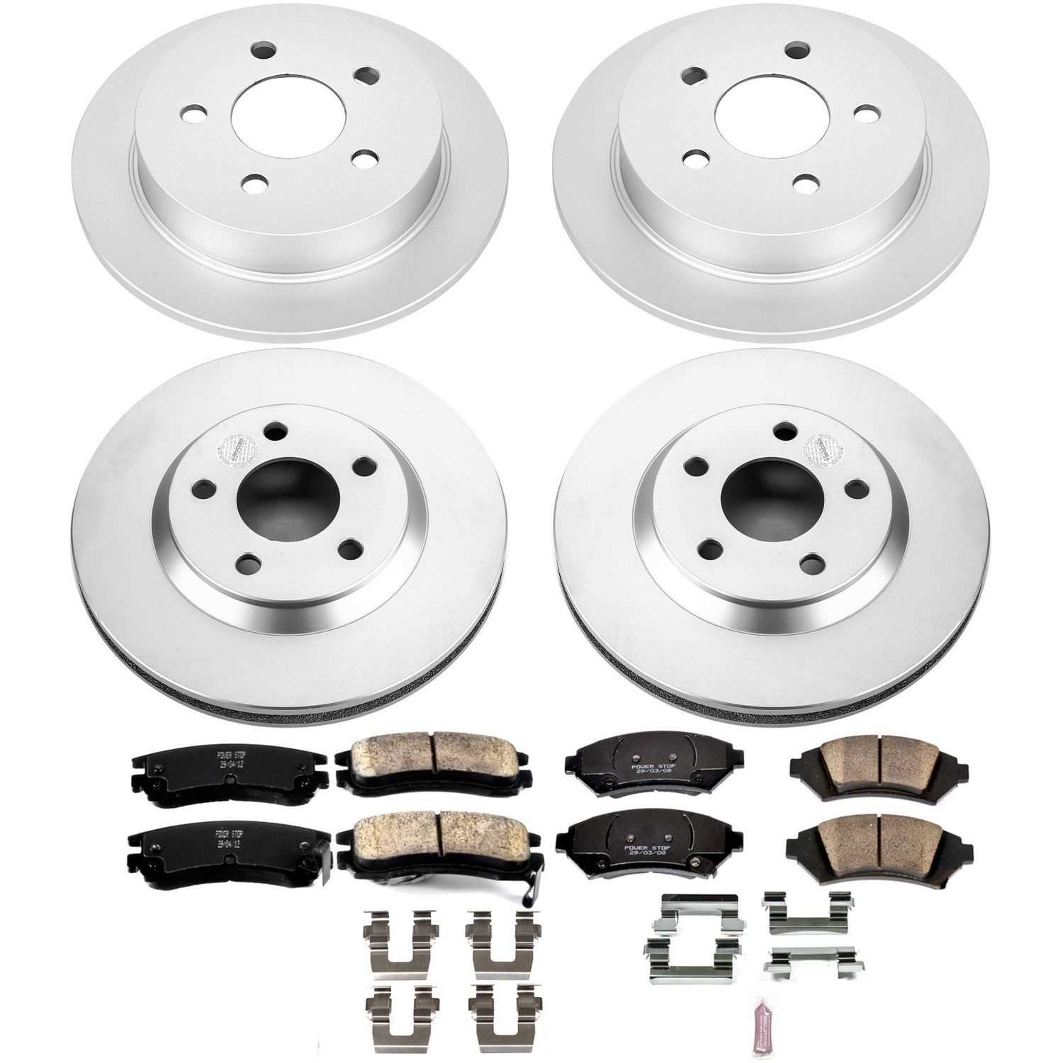 Power Stop 2005 Chevrolet Impala Front & Rear Z17 Evolution Geomet Coated Brake Kit