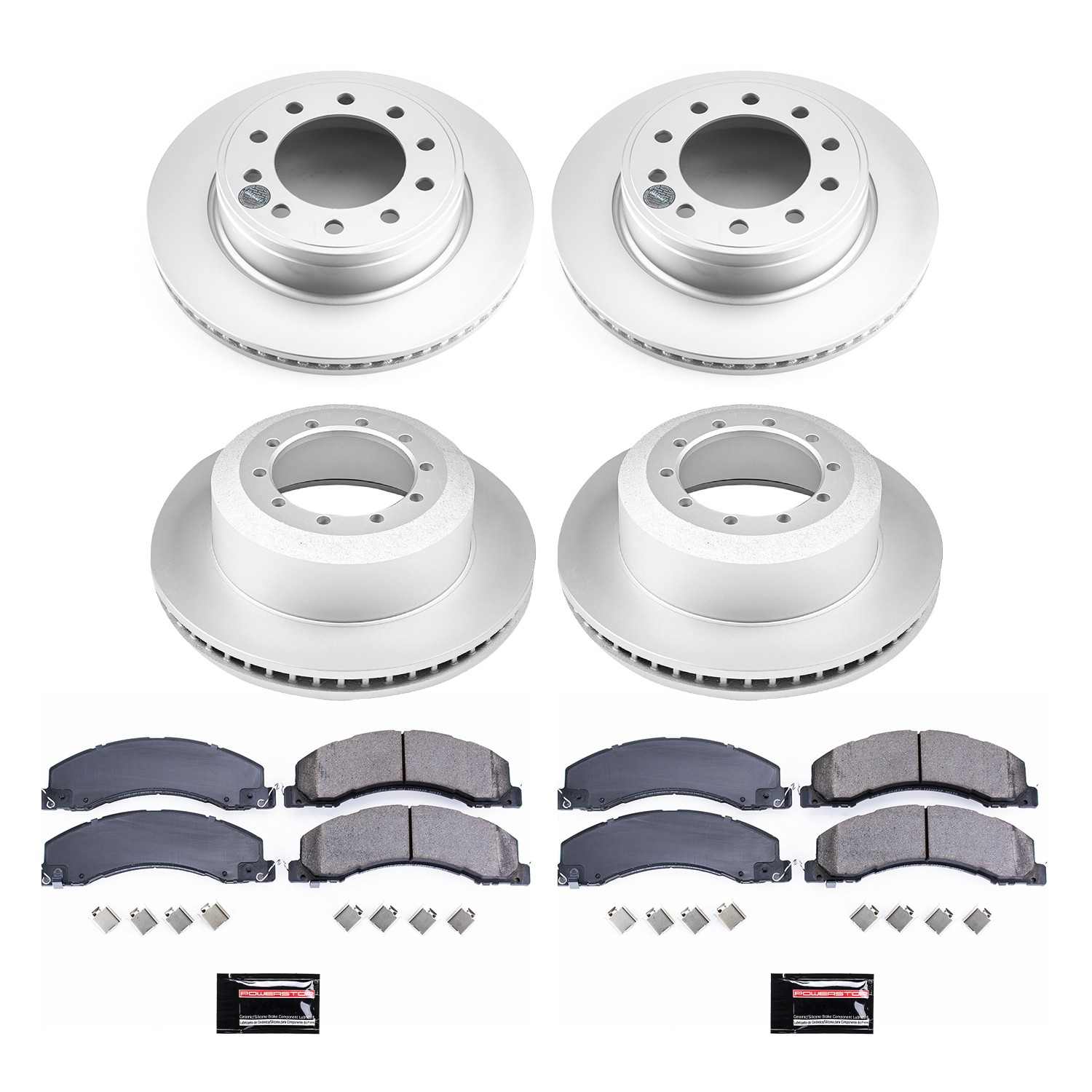 Power Stop 11-12 Ram 5500 Front & Rear Z17 Coated Brake Kit