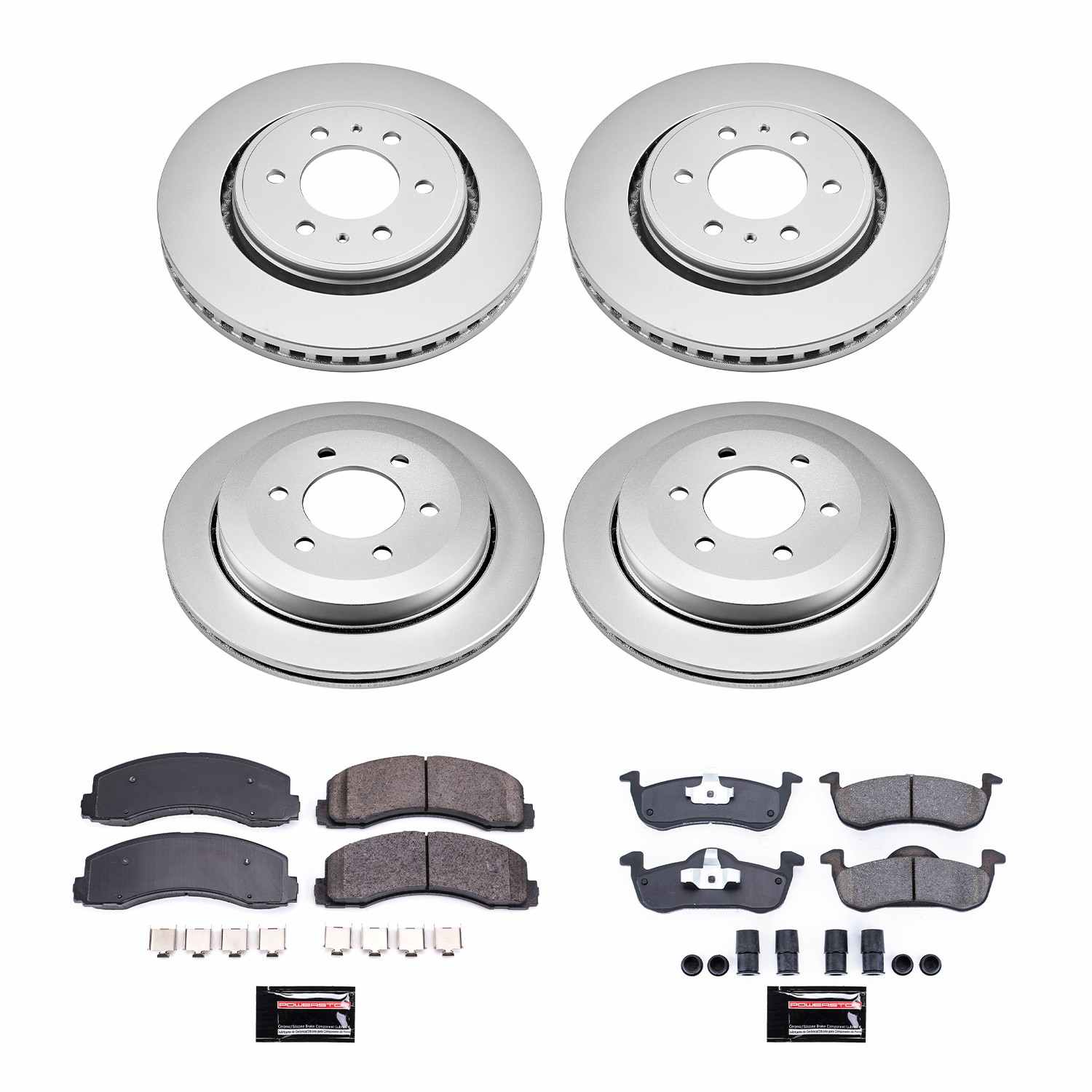 Power Stop 10-17 Ford Expedition Front & Rear Z17 Evolution Geomet Coated Brake Kit