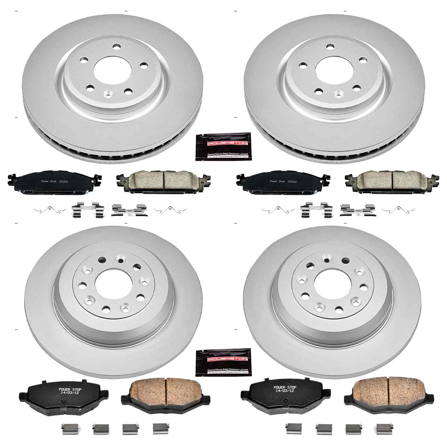 Power Stop 11-19 Ford Explorer Front & Rear Z17 Evolution Geomet Coated Brake Kit