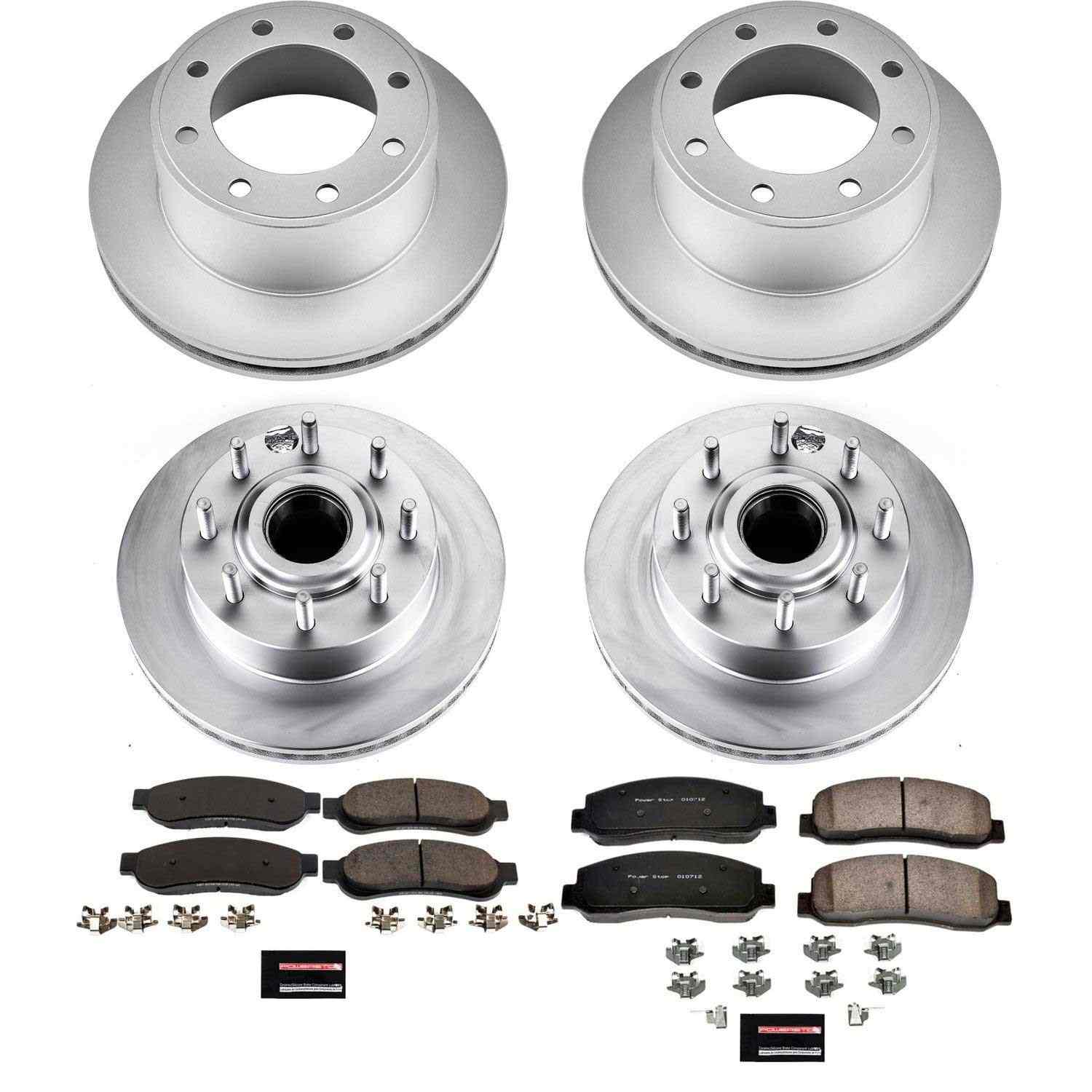 Power Stop 07-08 Ford F-250 Super Duty Front & Rear Z17 Coated Brake Kit