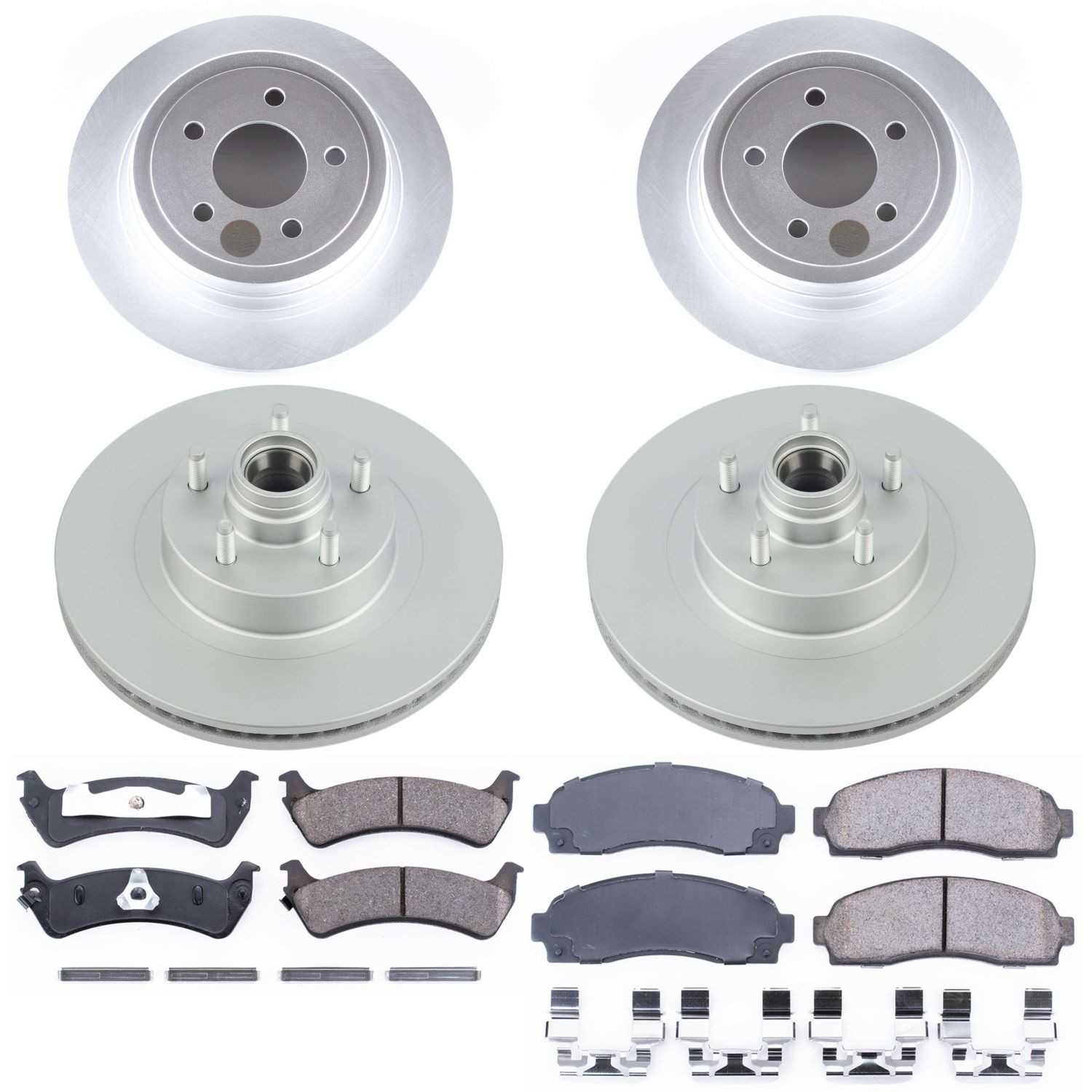 Power Stop 2003 Ford Explorer Sport Front & Rear Z17 Evolution Geomet Coated Brake Kit