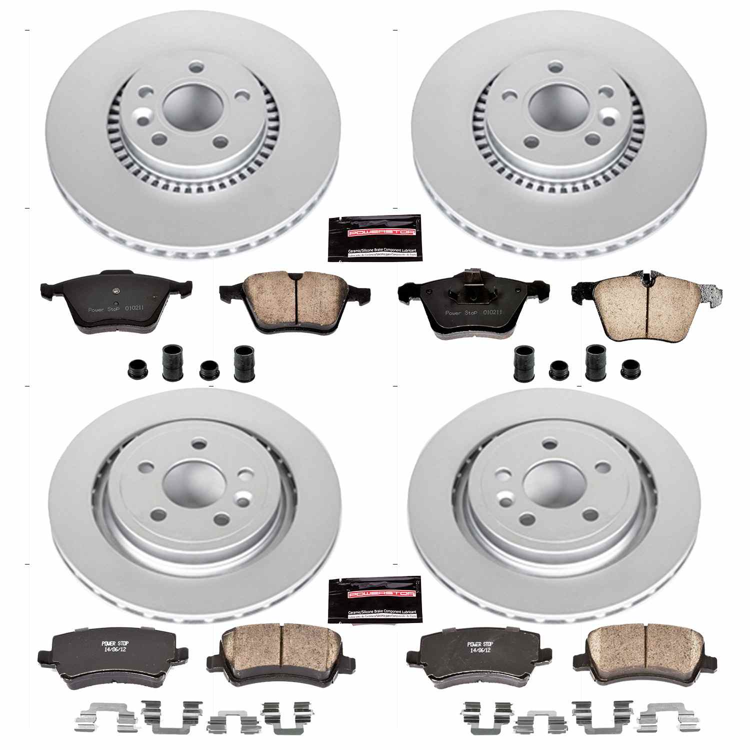 Power Stop 11-14 Volvo S60 Front & Rear Z23 Evolution Sport Coated Brake Kit