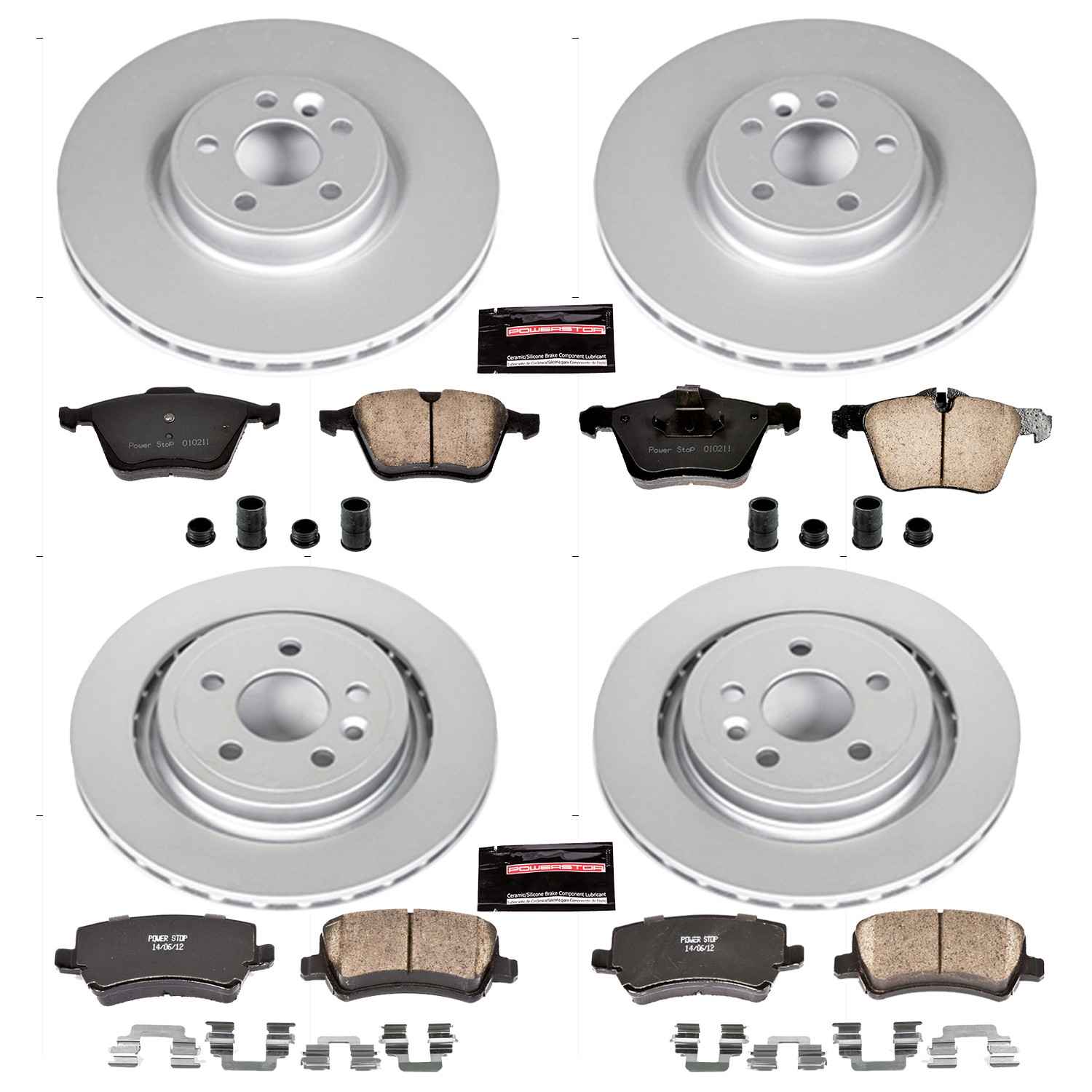 Power Stop 13-14 Volvo S60 Front & Rear Z23 Evolution Sport Coated Brake Kit