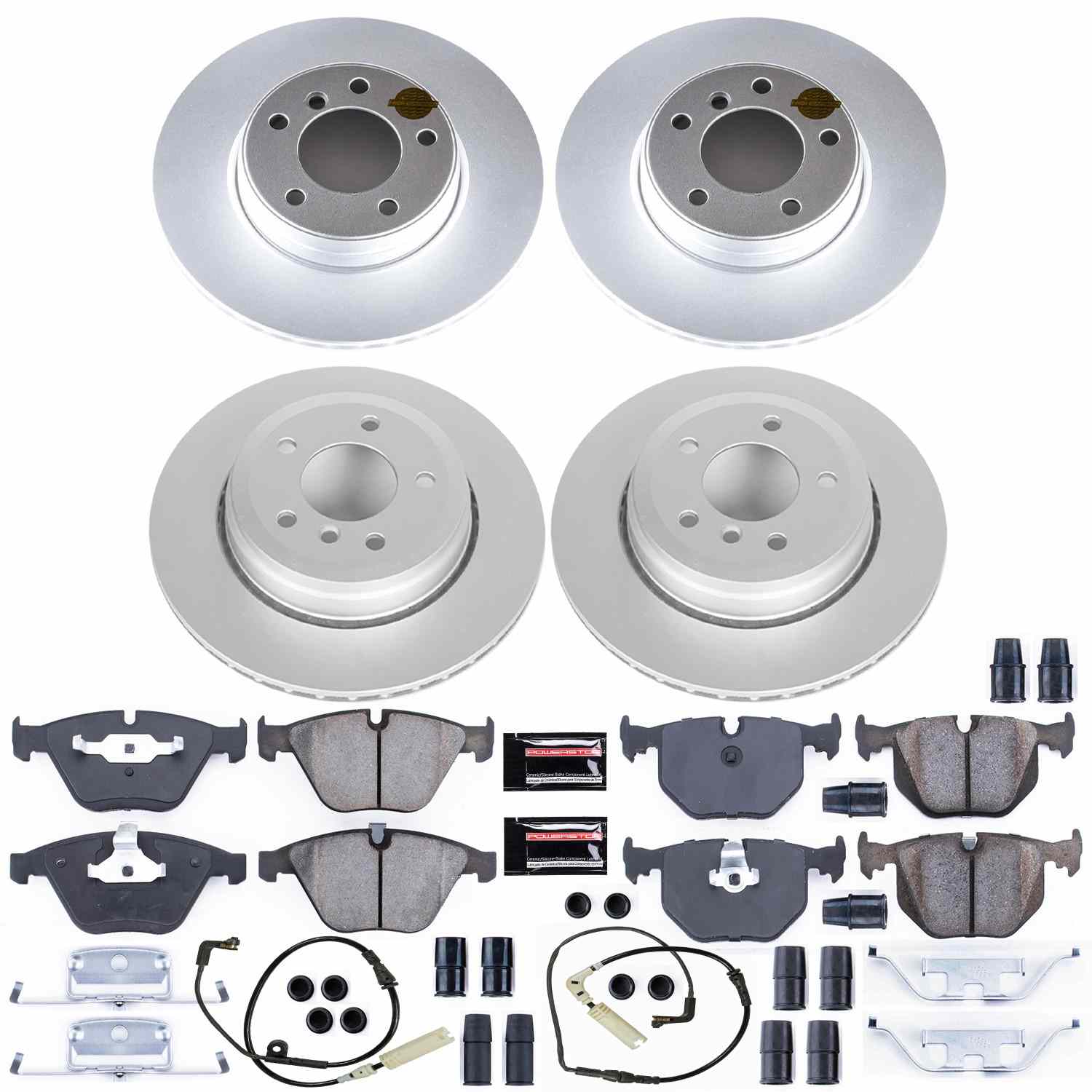 Power Stop 06-07 BMW 525i Front & Rear Z23 Evolution Sport Coated Brake Kit